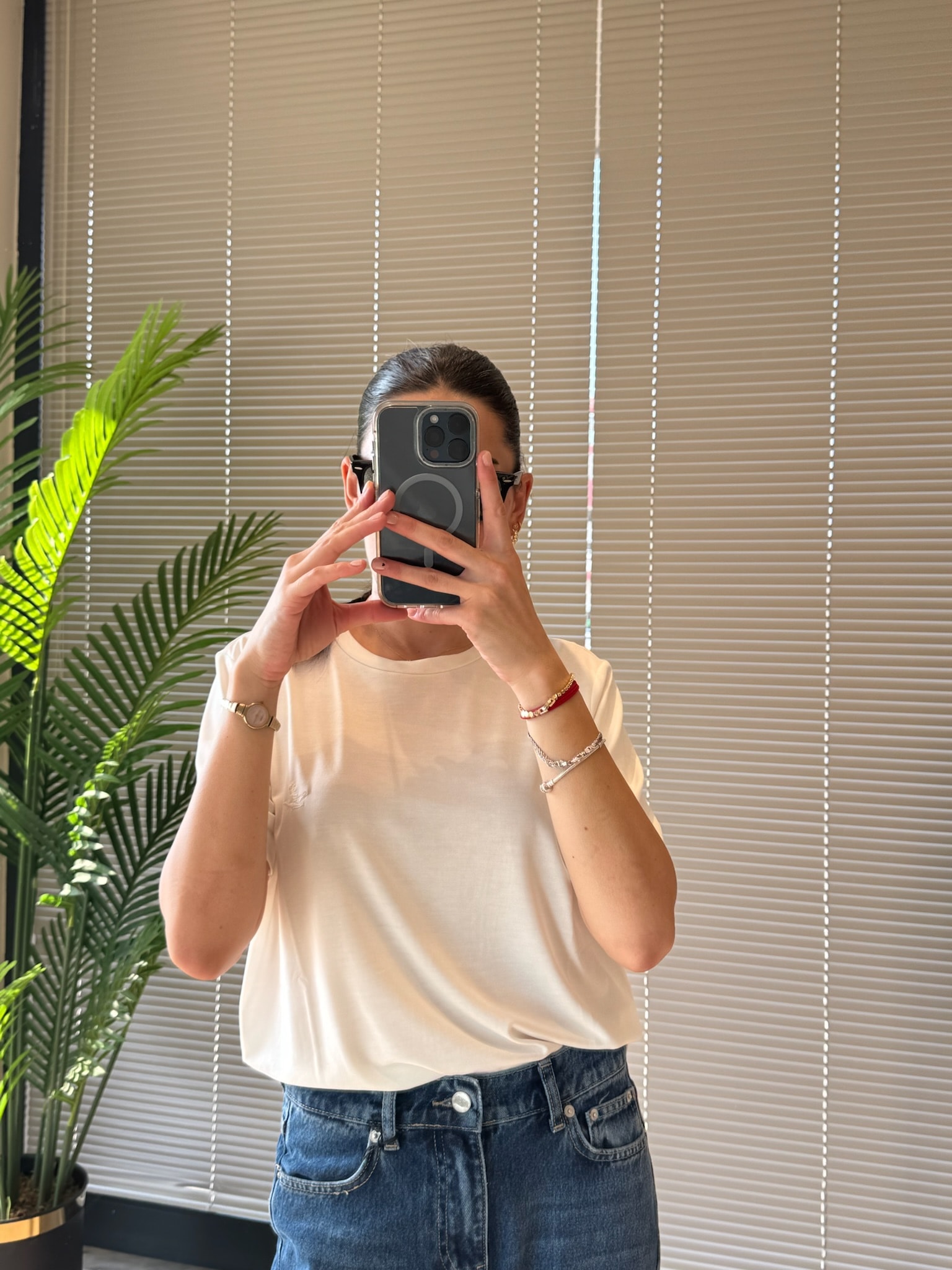 Orijinal Marka Modal Tshirt - Ekru