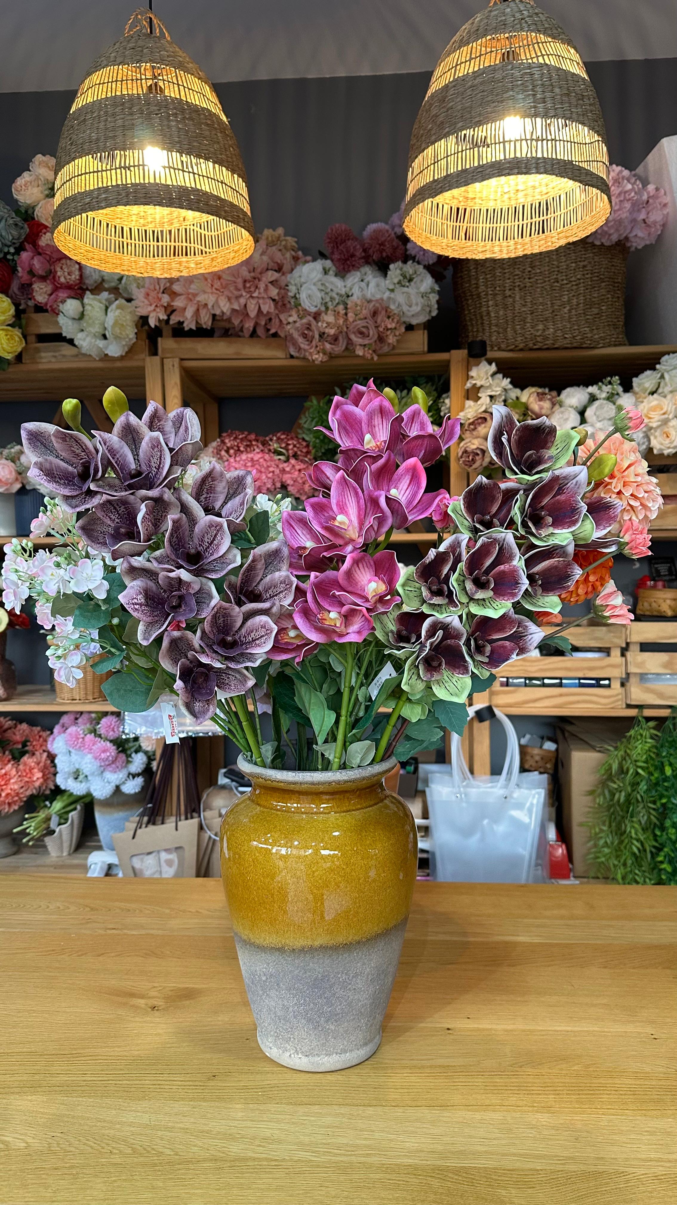 Gerçek Dokulu ve Görünümlü Islak Orkide |Büyük boy - Mor