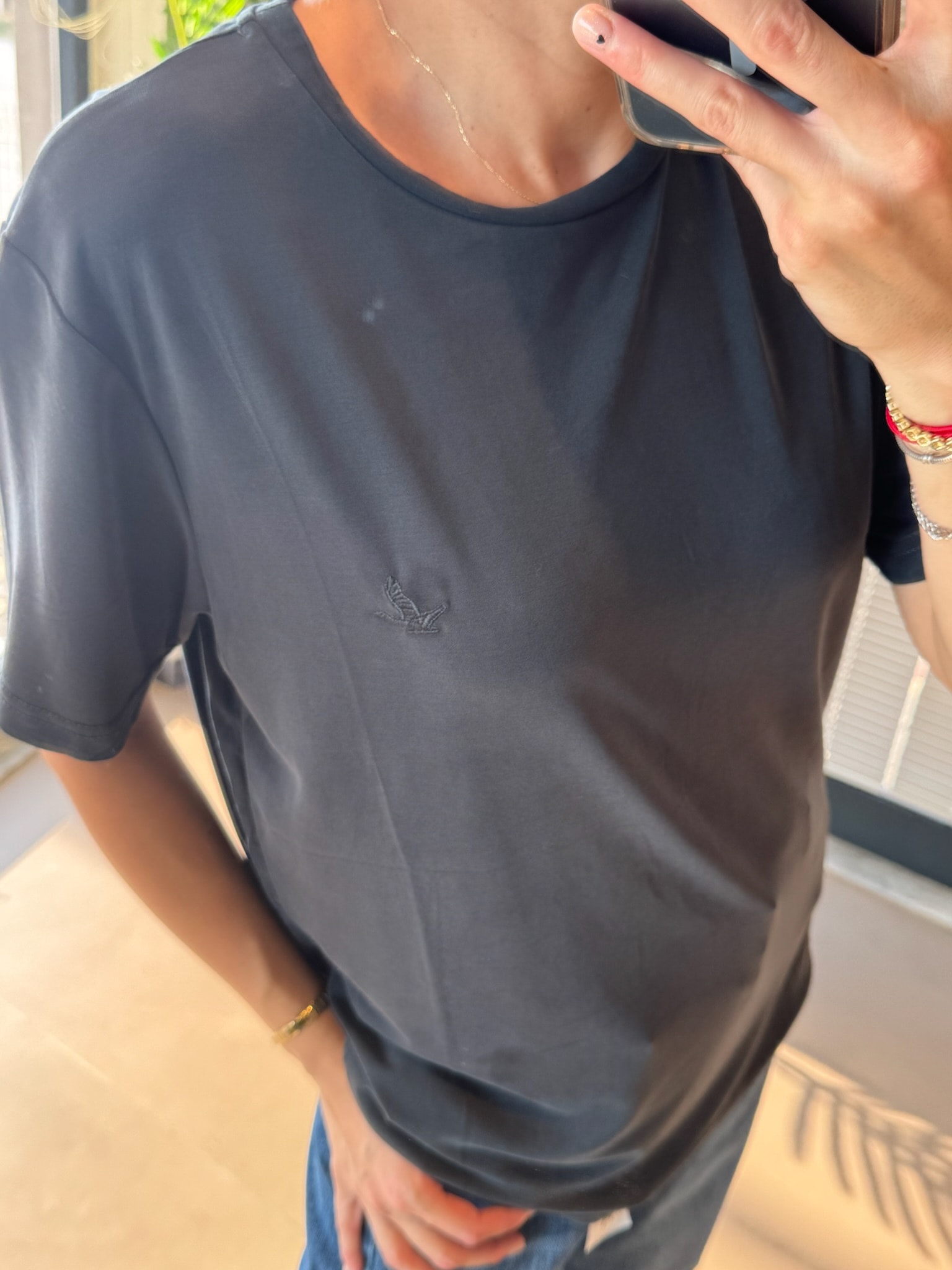 Orijinal Marka Modal Tshirt - Antrasit