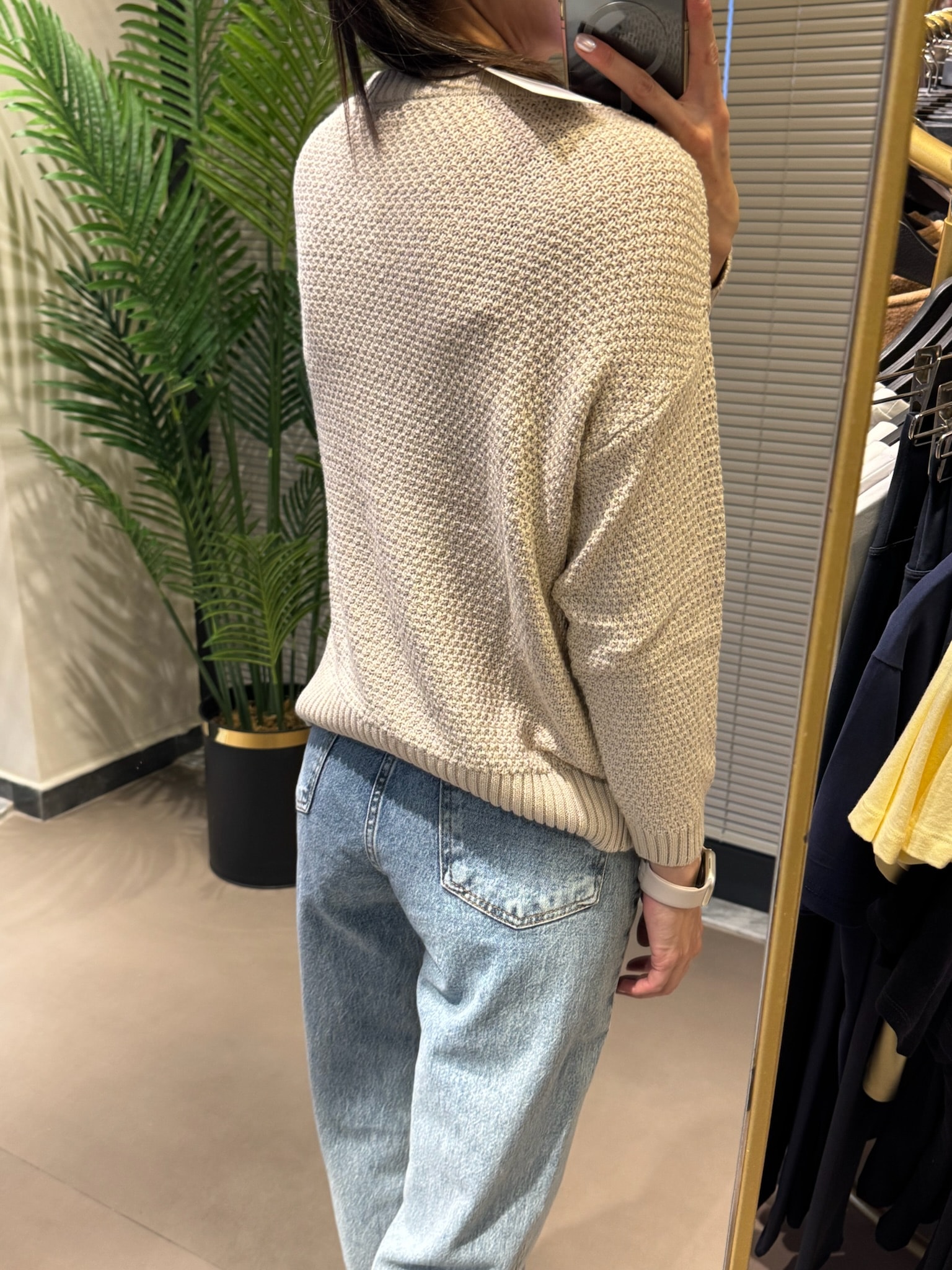 Orijinal Ürün Pamuklu Kazak - Koyu Krem