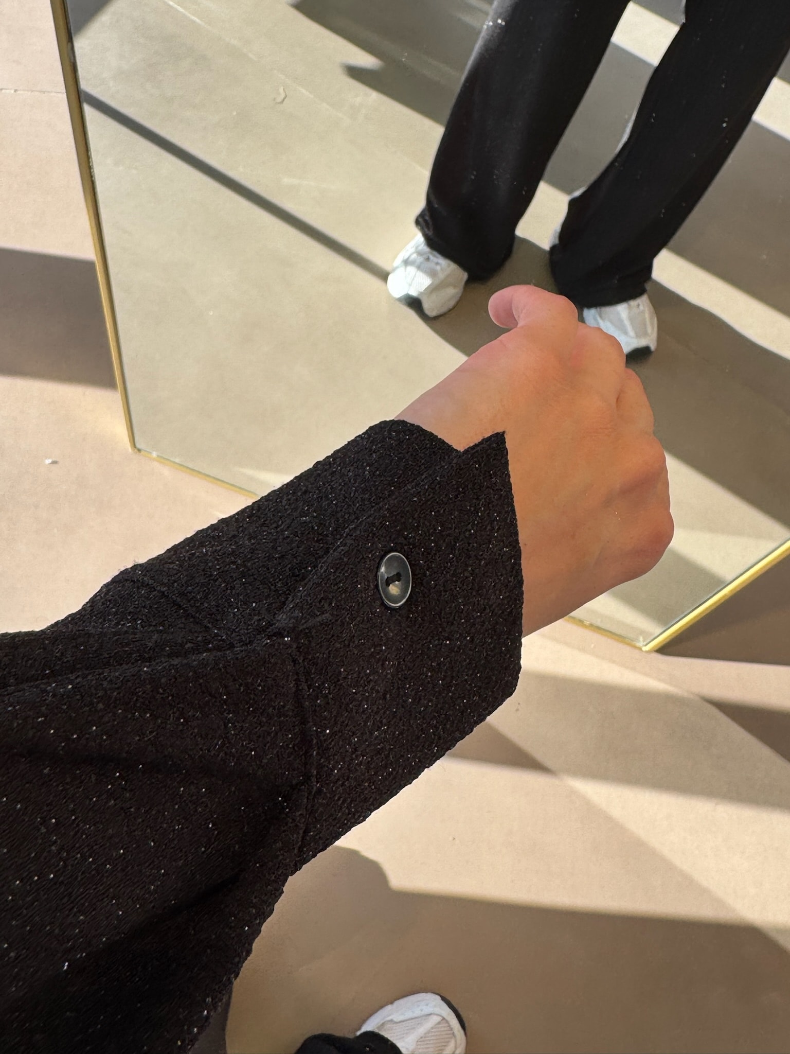 Simli Gömlek Takım-Siyah