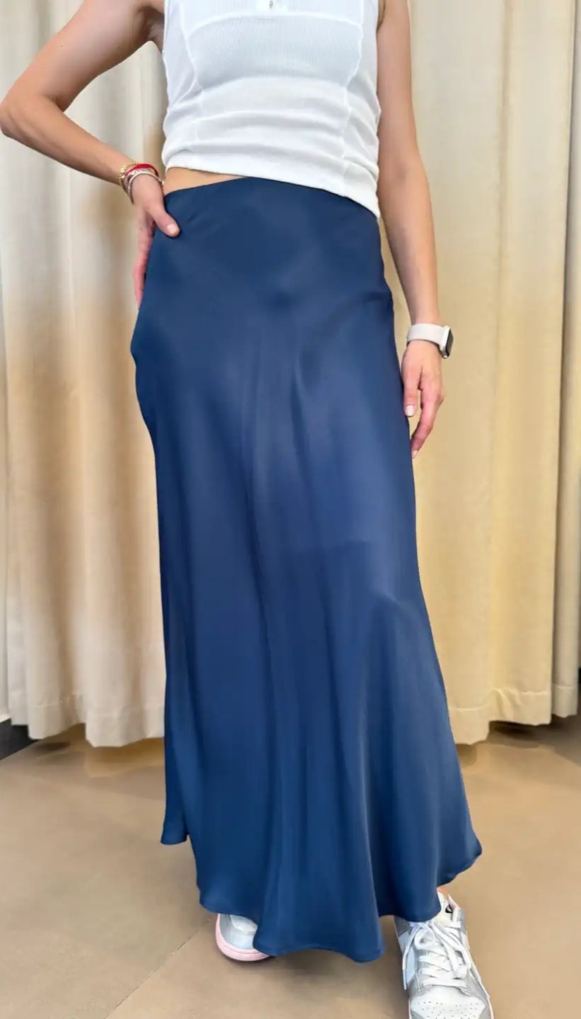 Orijinal Marka Saten Etek Bilek Boy-lacivert