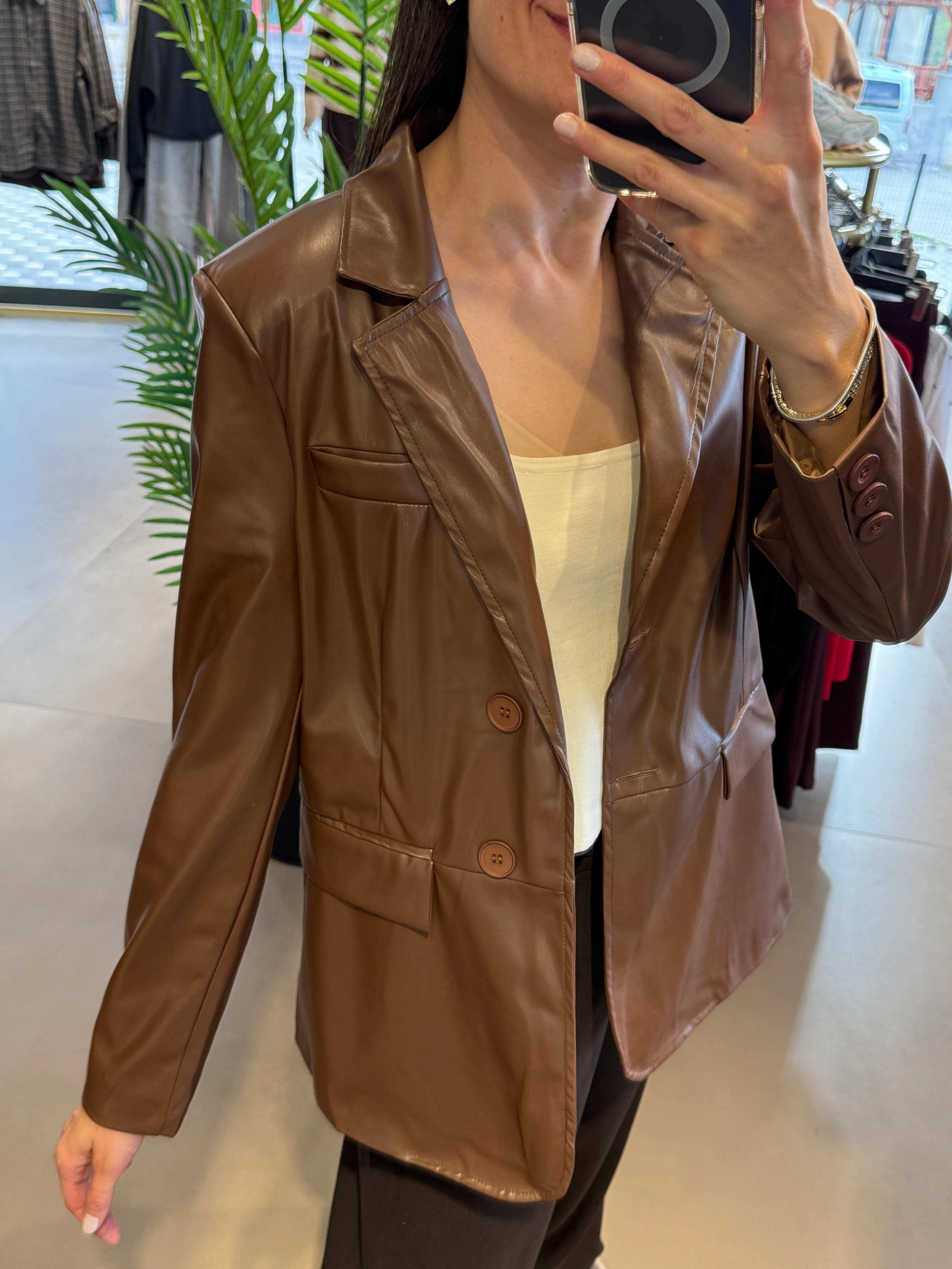 Deri Ceket-Kahverengi