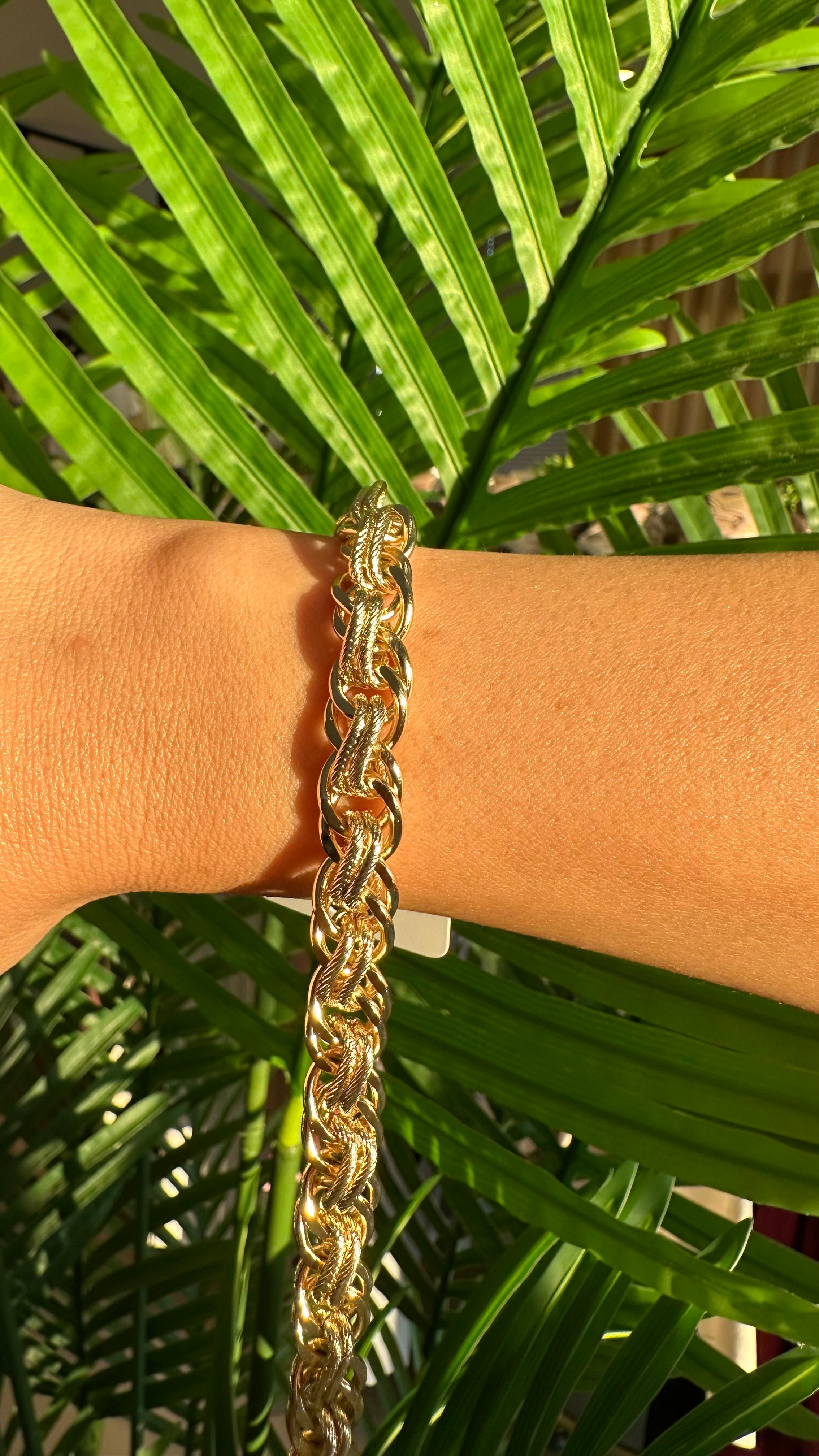 Xupıng Kalın Zincir Bileklik-Gold