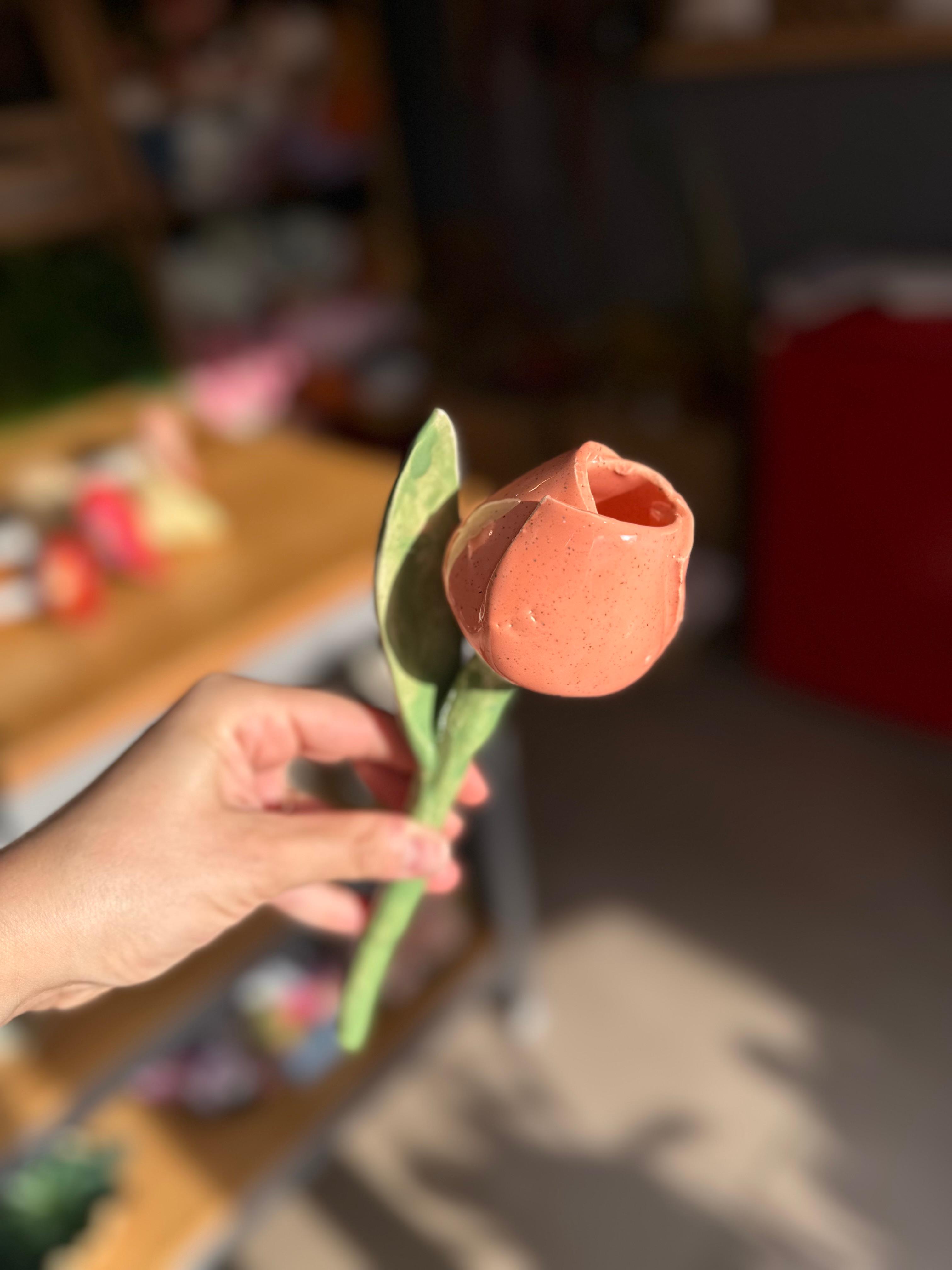 Hand Made |Seramik Çiçek | Orta boy