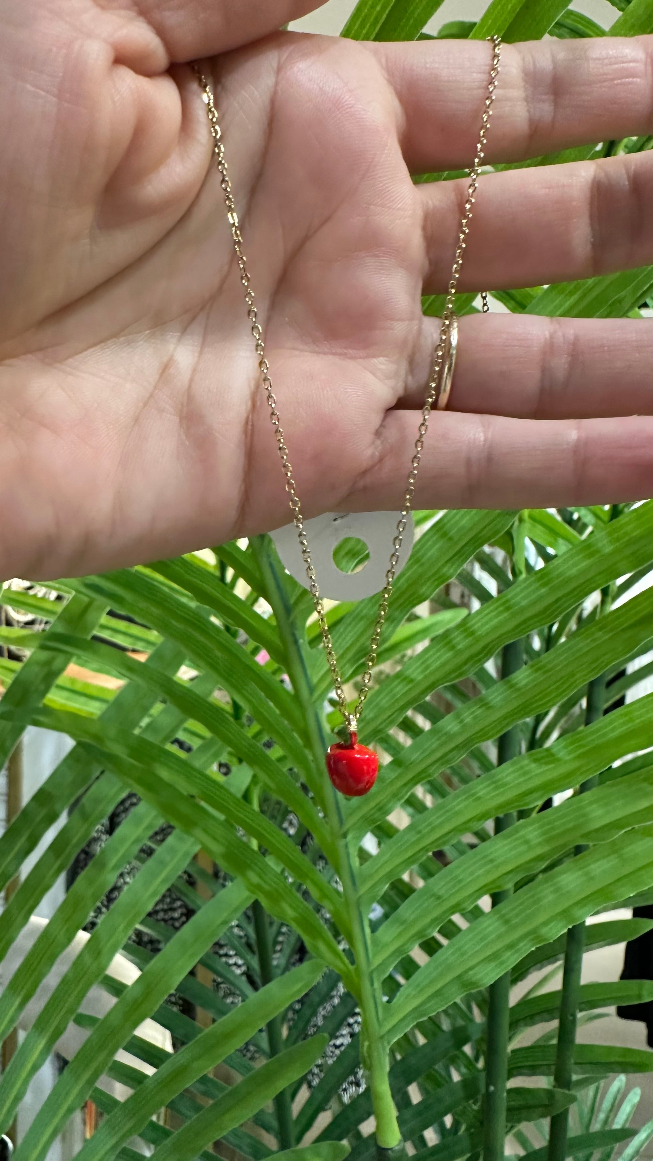 Figürlü Çelik Kolye - Elma