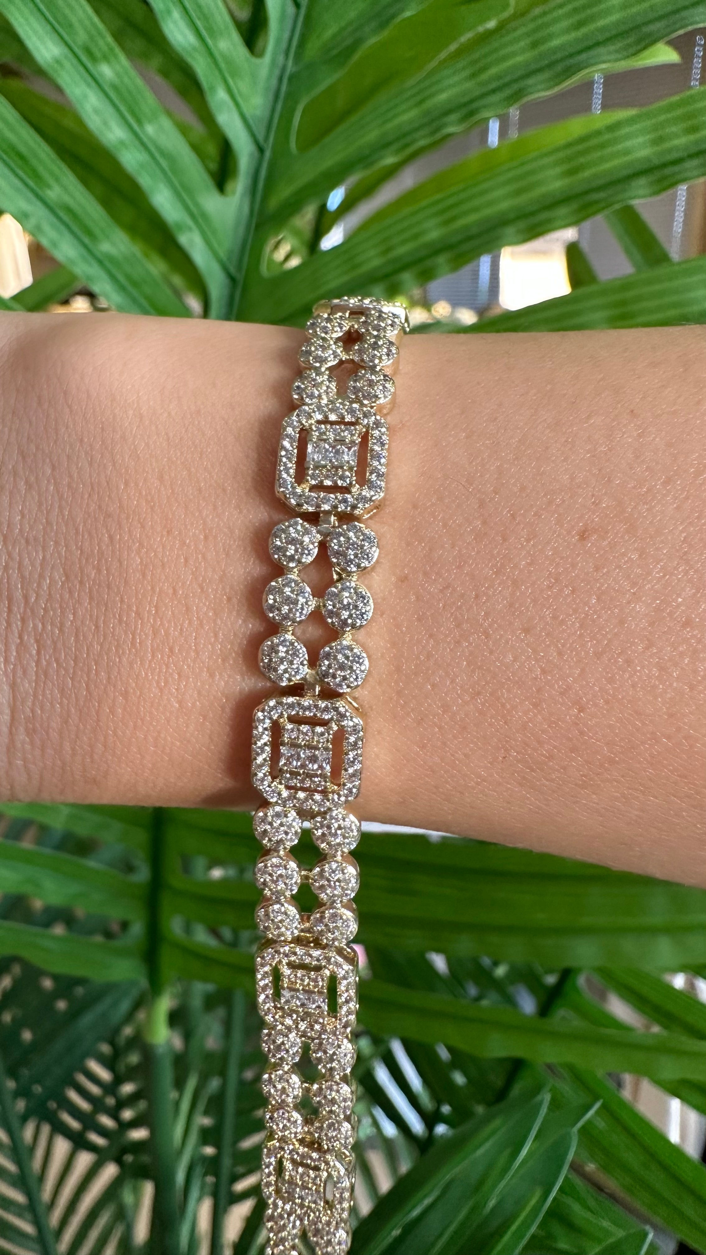 Xupıng Baget Çift Sıra Bileklik-Gold