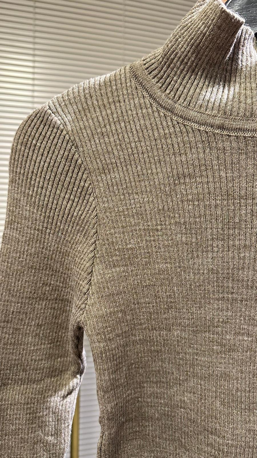 Basıc Balıkçı Fitilli Triko - kahve