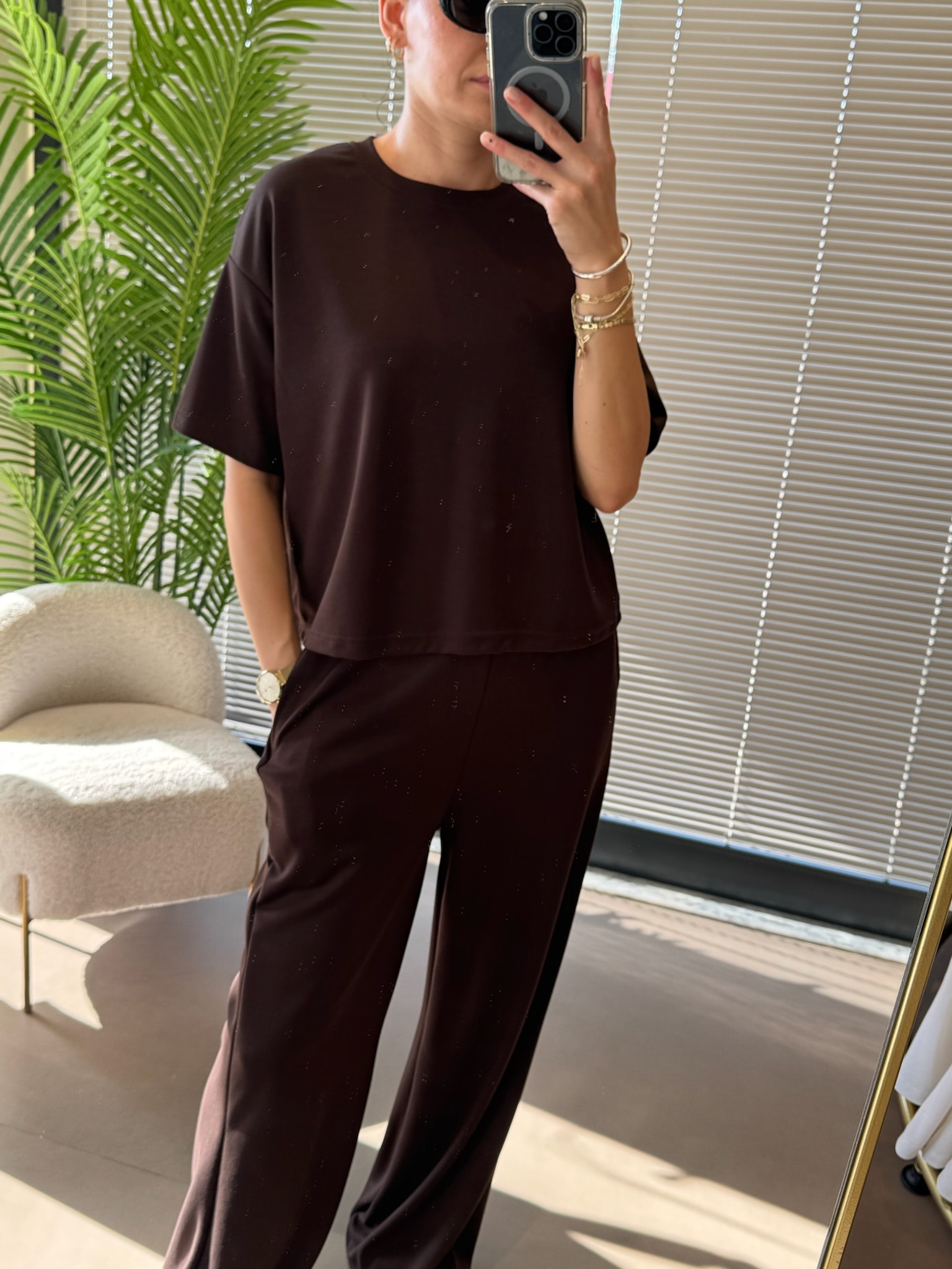 Orijinal Marka Modal Eşofman Takımı - kahve