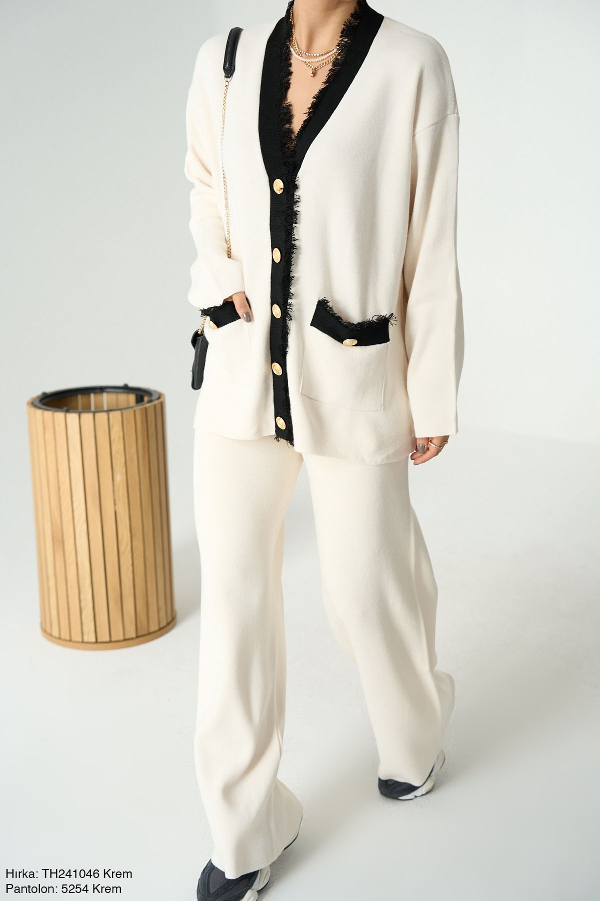 Çelik Triko Takım-Ekru |Krem-Premium Collection