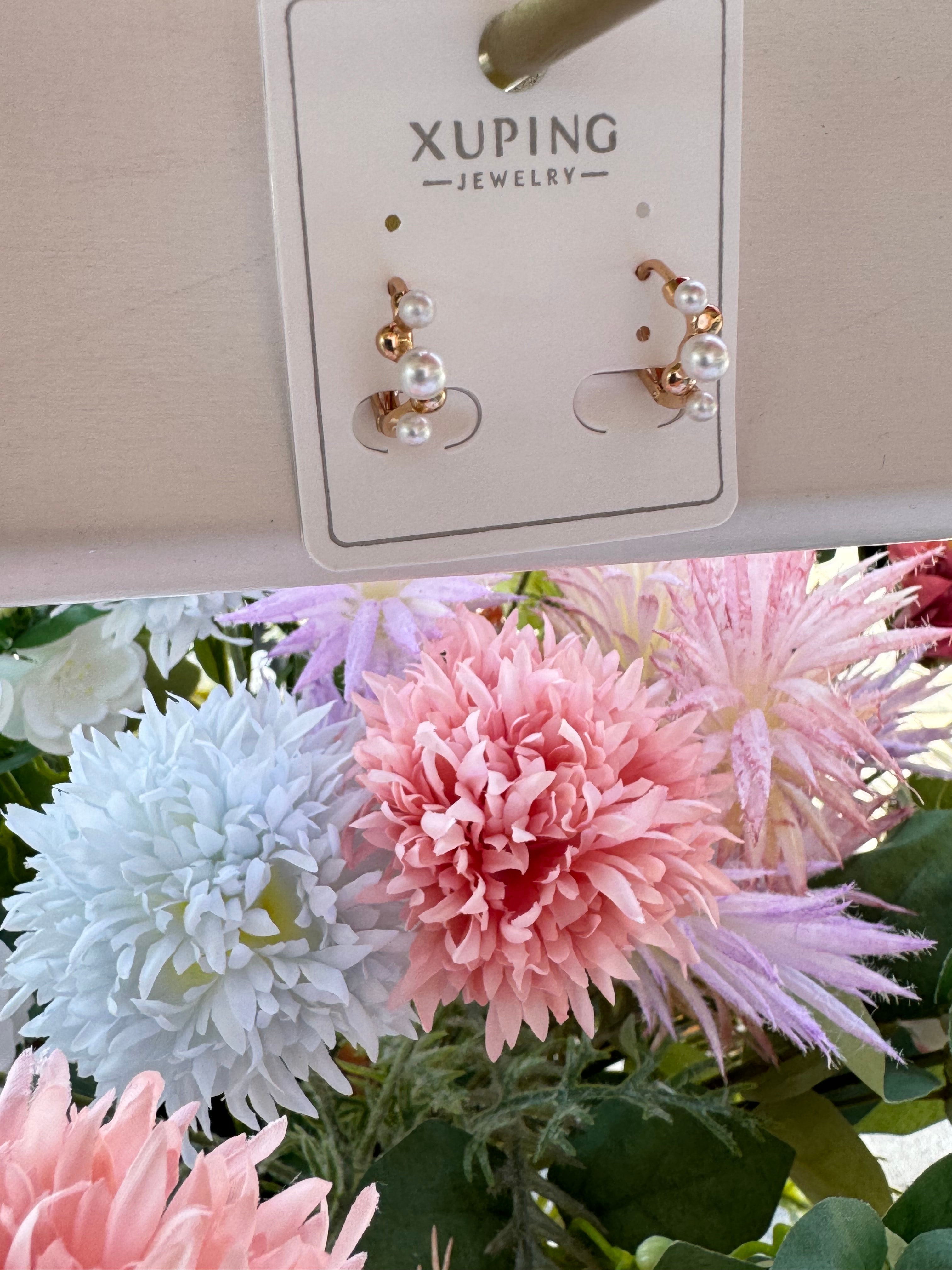 XUPING İnci Küpe-Gold