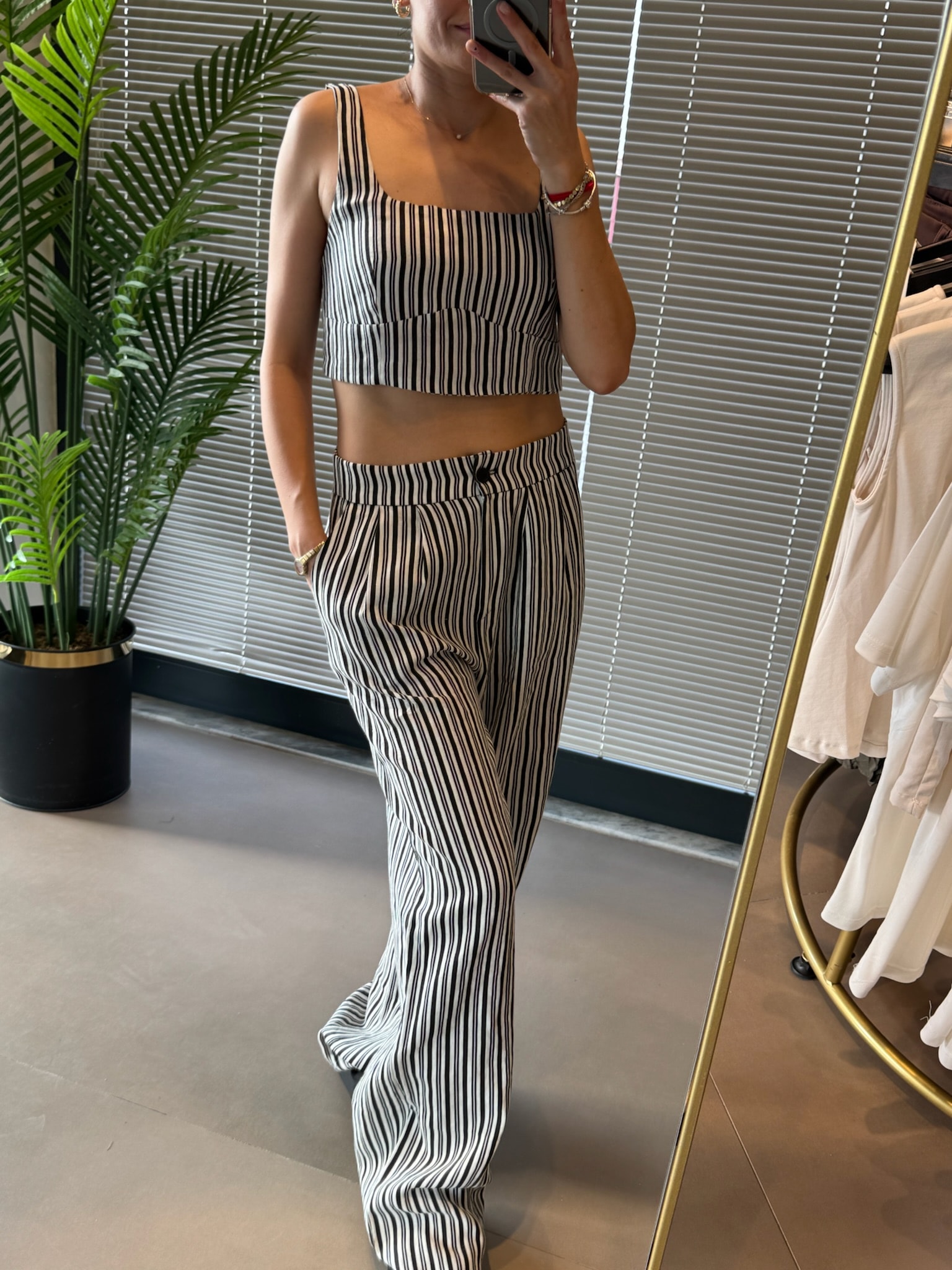 Keten Çizgili Takım | % 100 Linen