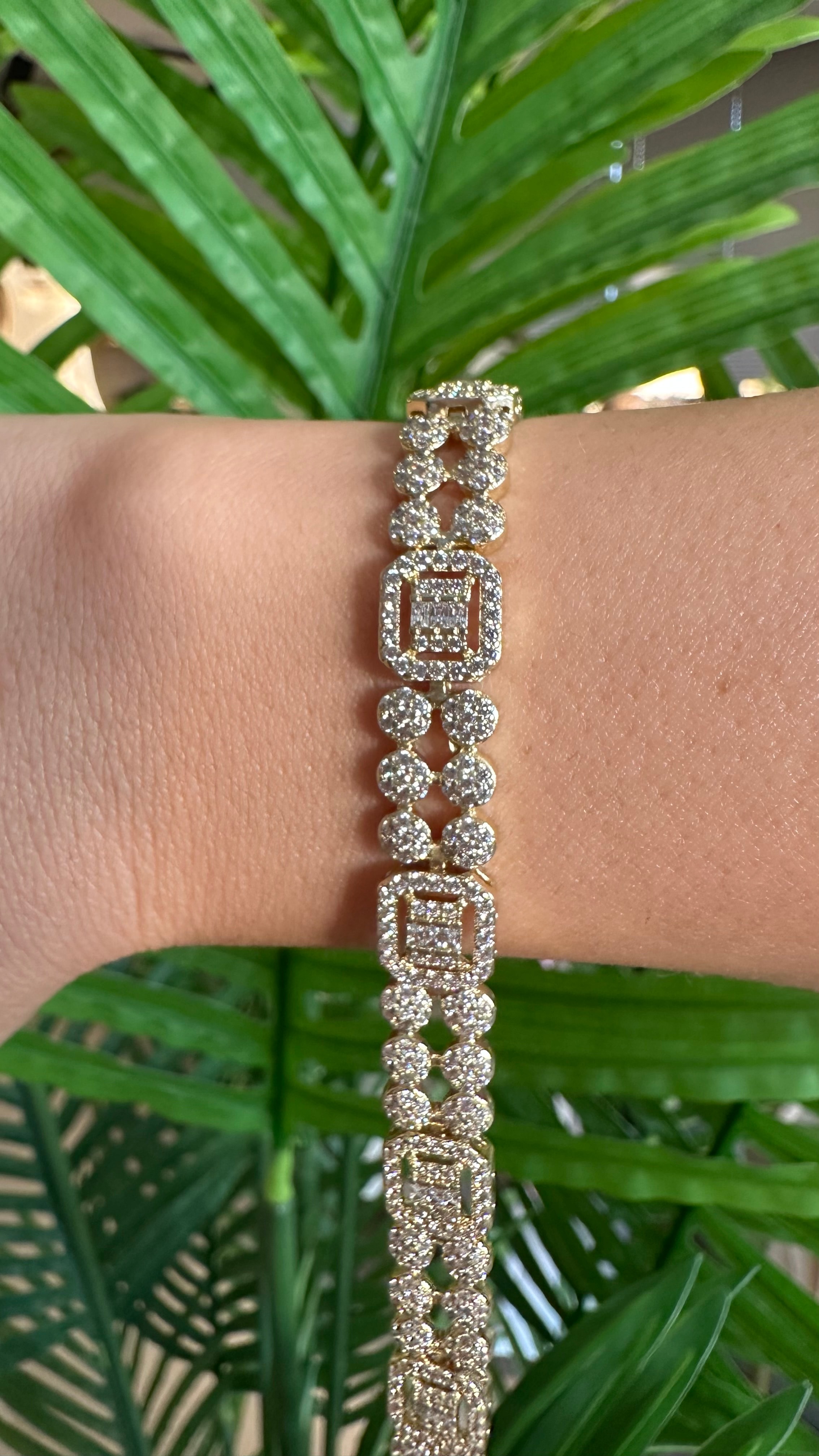 Xupıng Baget Çift Sıra Bileklik-Gold