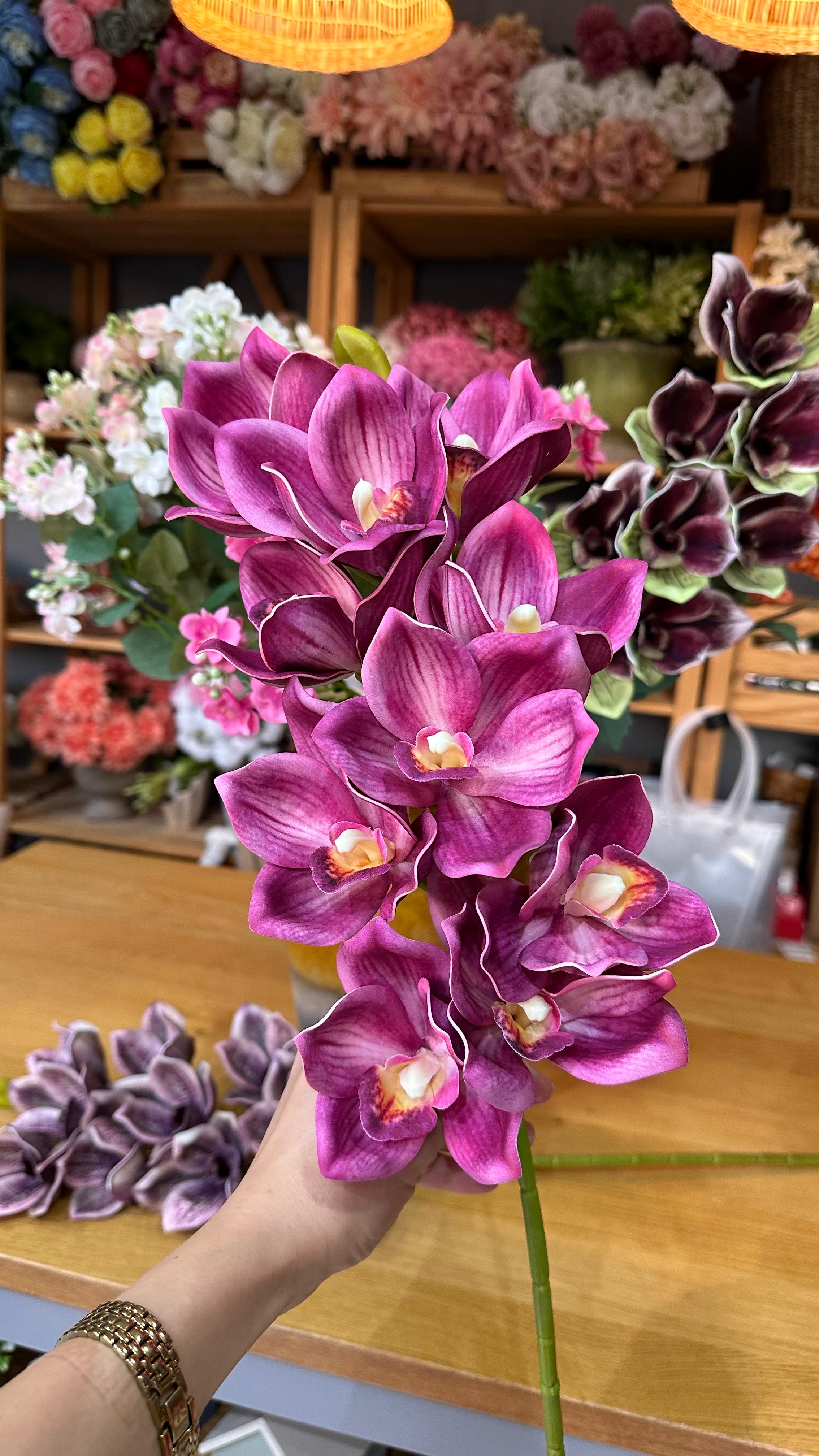 Gerçek Dokulu ve Görünümlü Islak Orkide |Büyük boy - Pembe