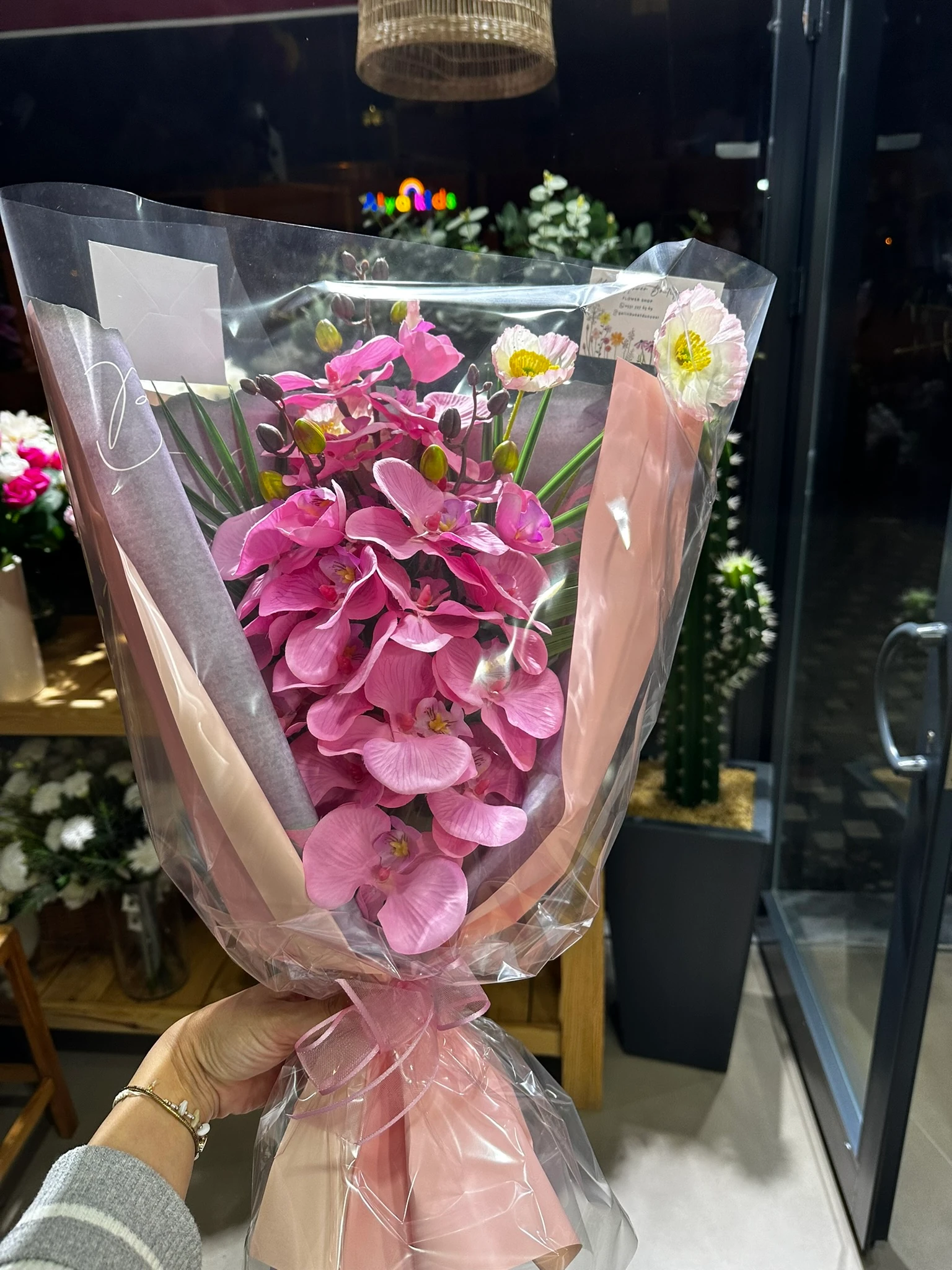 Pink orchid Aranjman-M