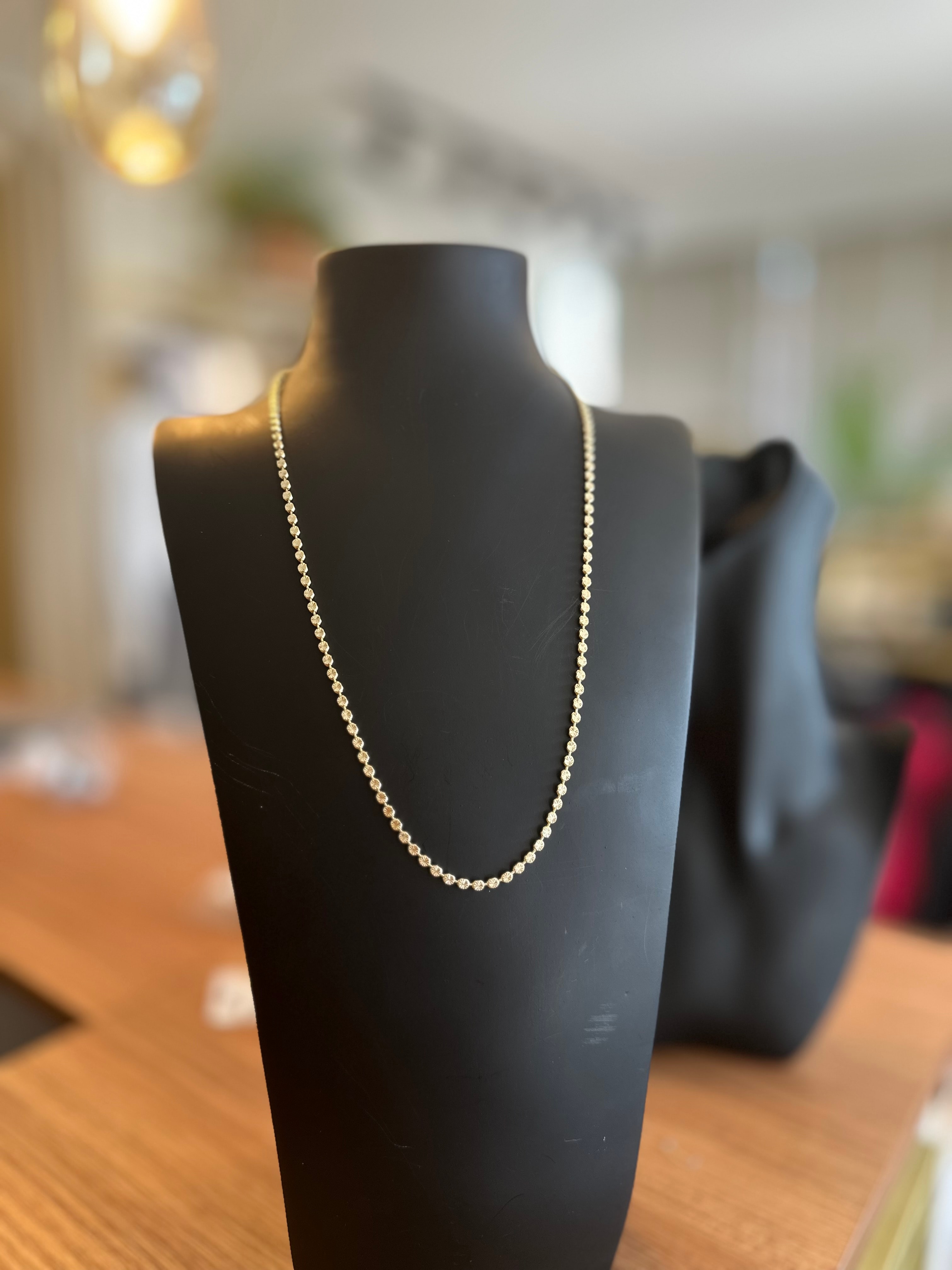 Pul Zincir Uzun Kolye-gold