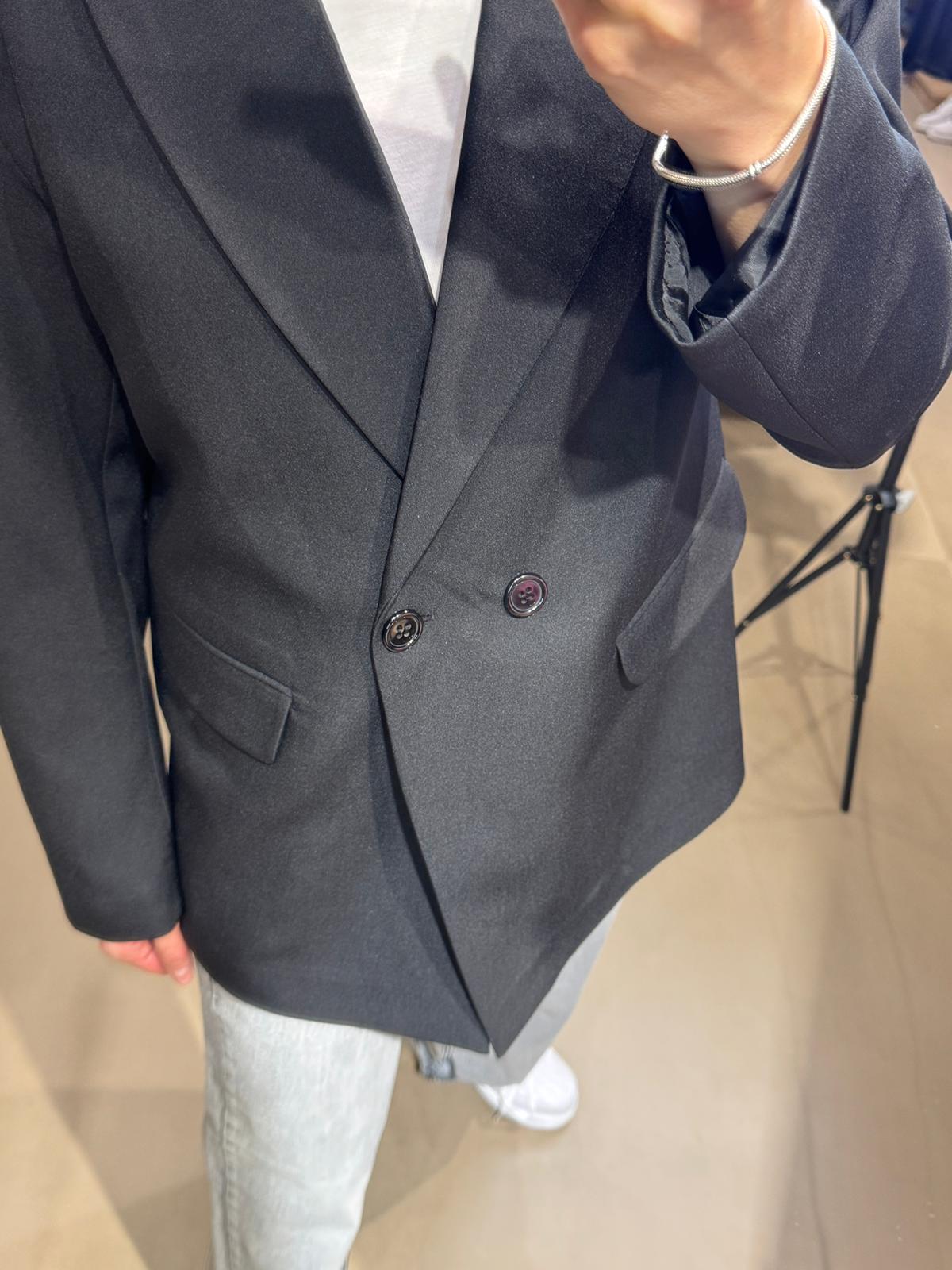 ZR Marka Oversize Blazer-Siyah