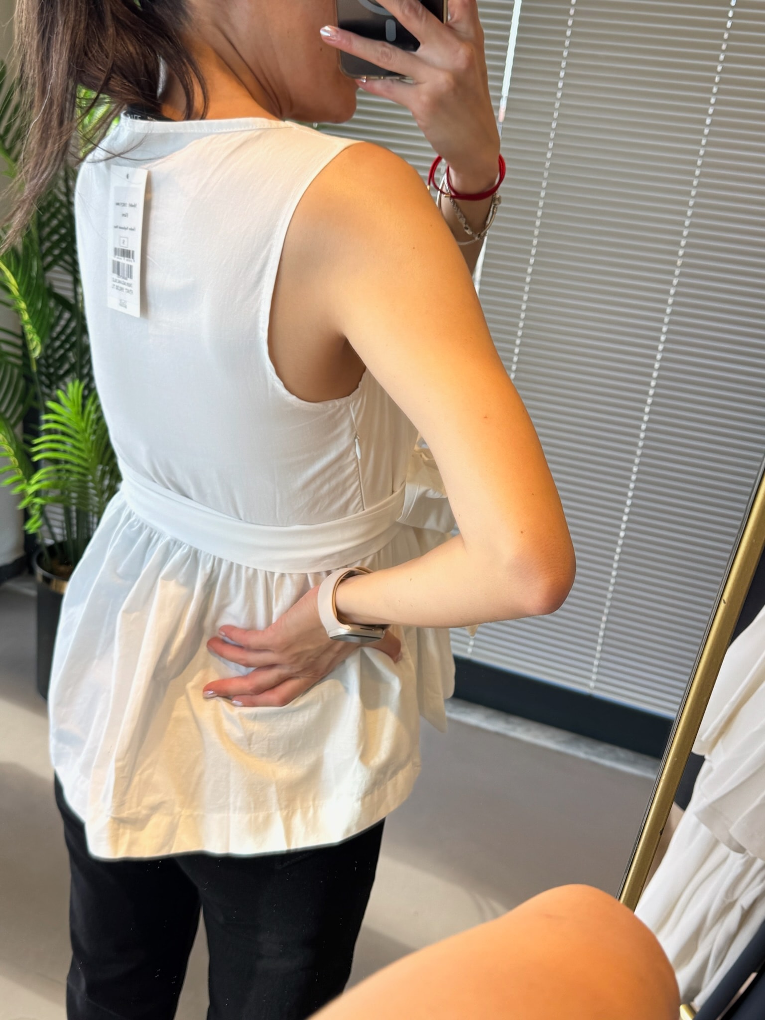 Önden Bağlamalı Üst-Beyaz