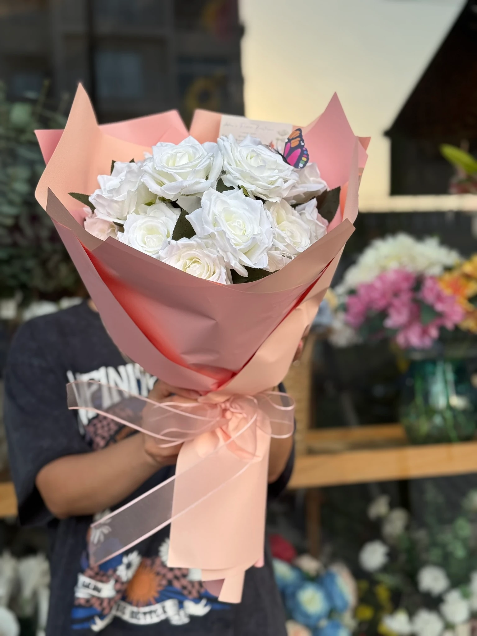 Beyaz Gül Aranjmanı-M