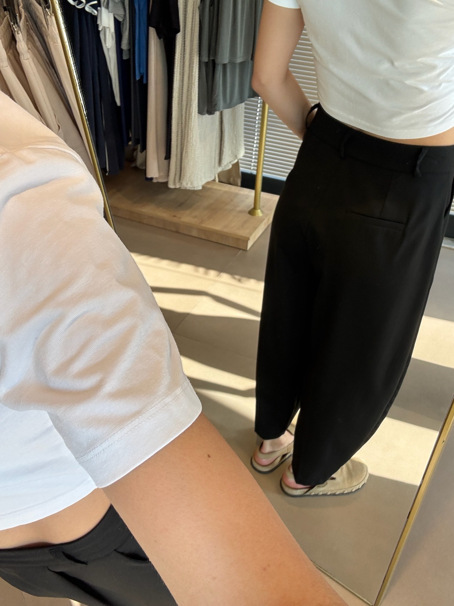 Kumaş Baggy Pantolon-Siyah