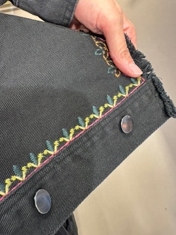 Motif İşleme Jean|Kot Ceket