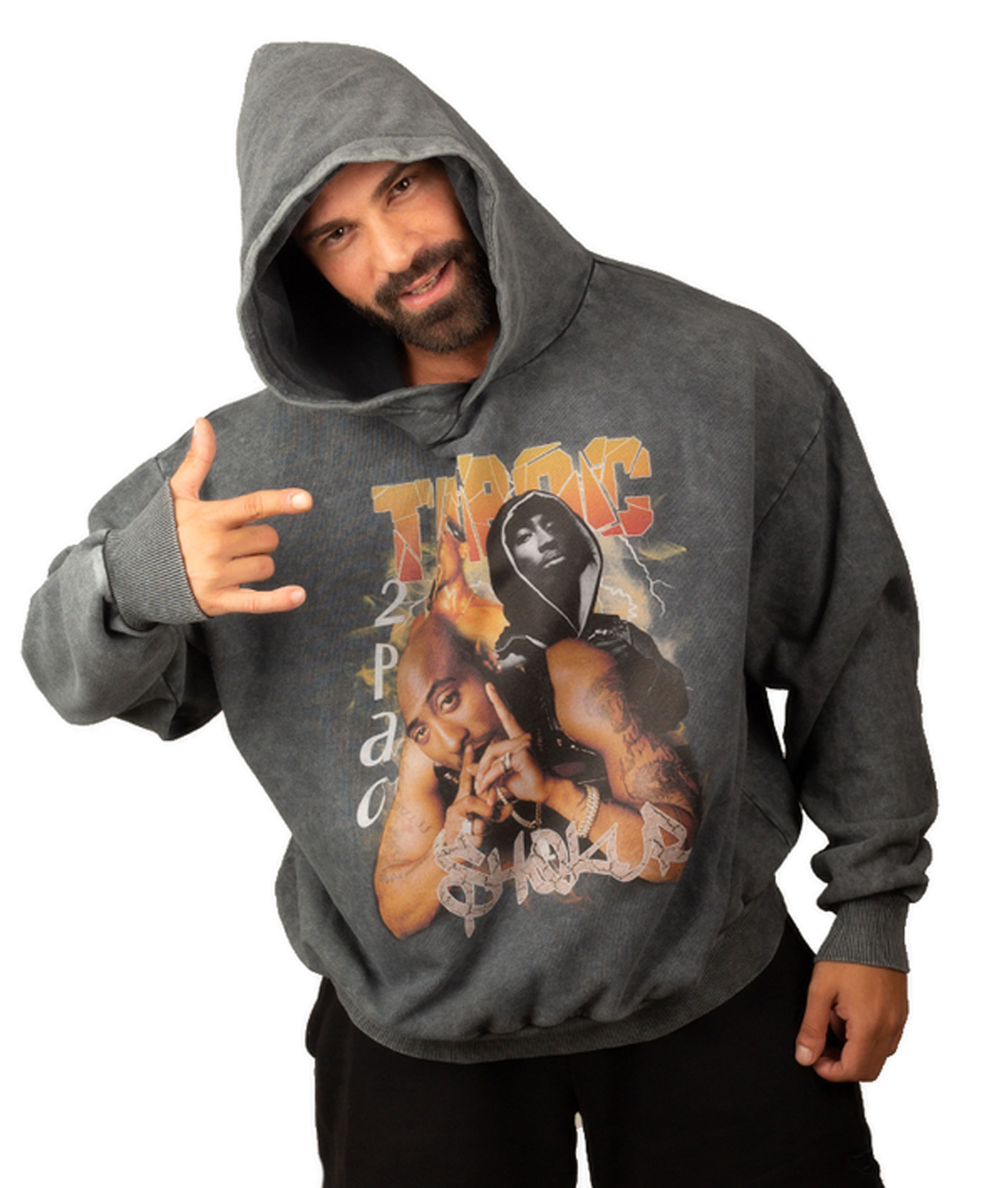 TUPAC Oversize Sweatshirt %100 Pamuk Dijital Baskılı