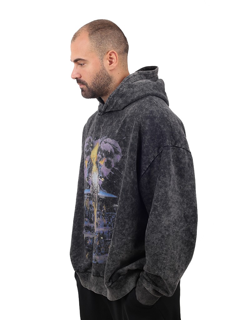 GHOST DRİVER Oversize Sweatshirt %100 Pamuk Dijital Baskılı