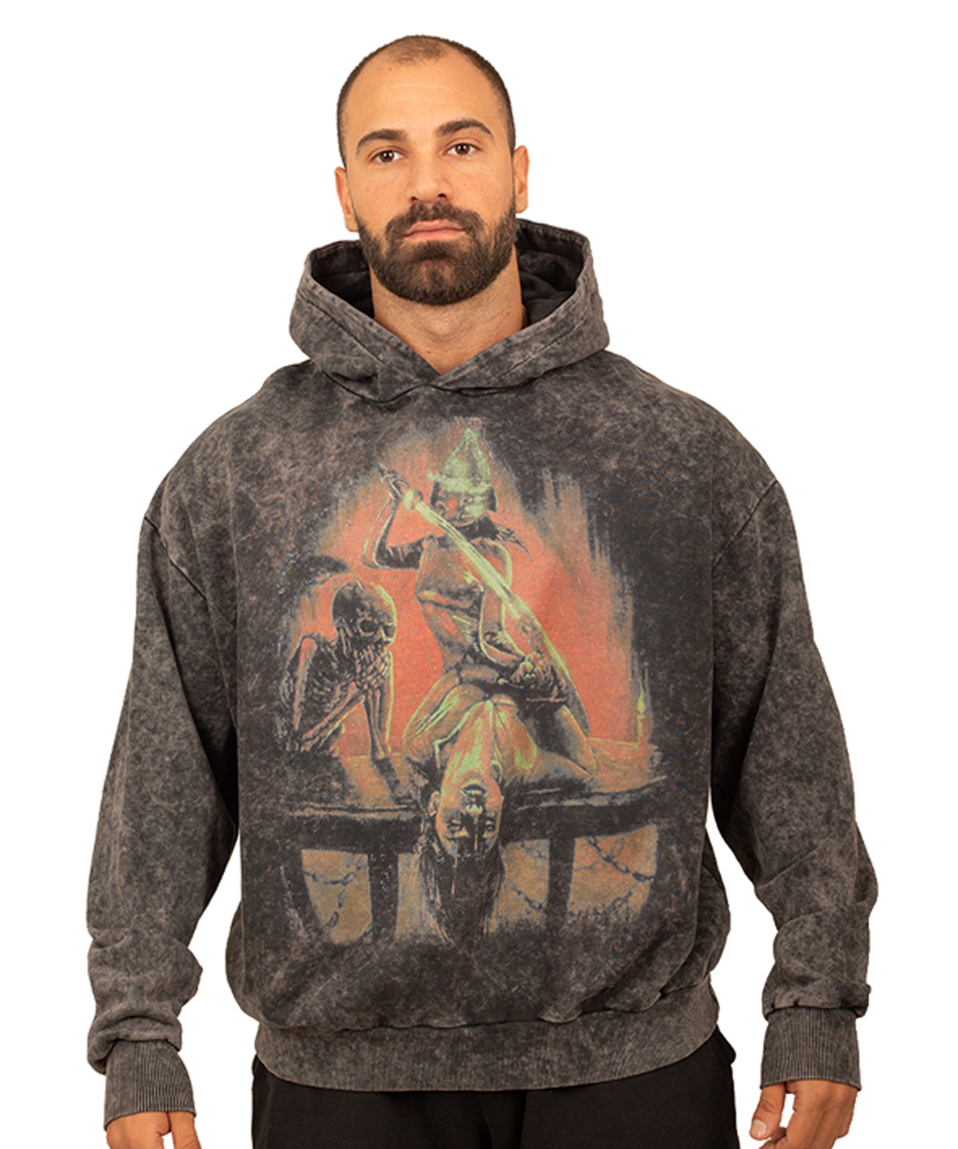 FANTASTİC SKULL Oversize Sweatshirt %100 Pamuk Dijital Baskılı