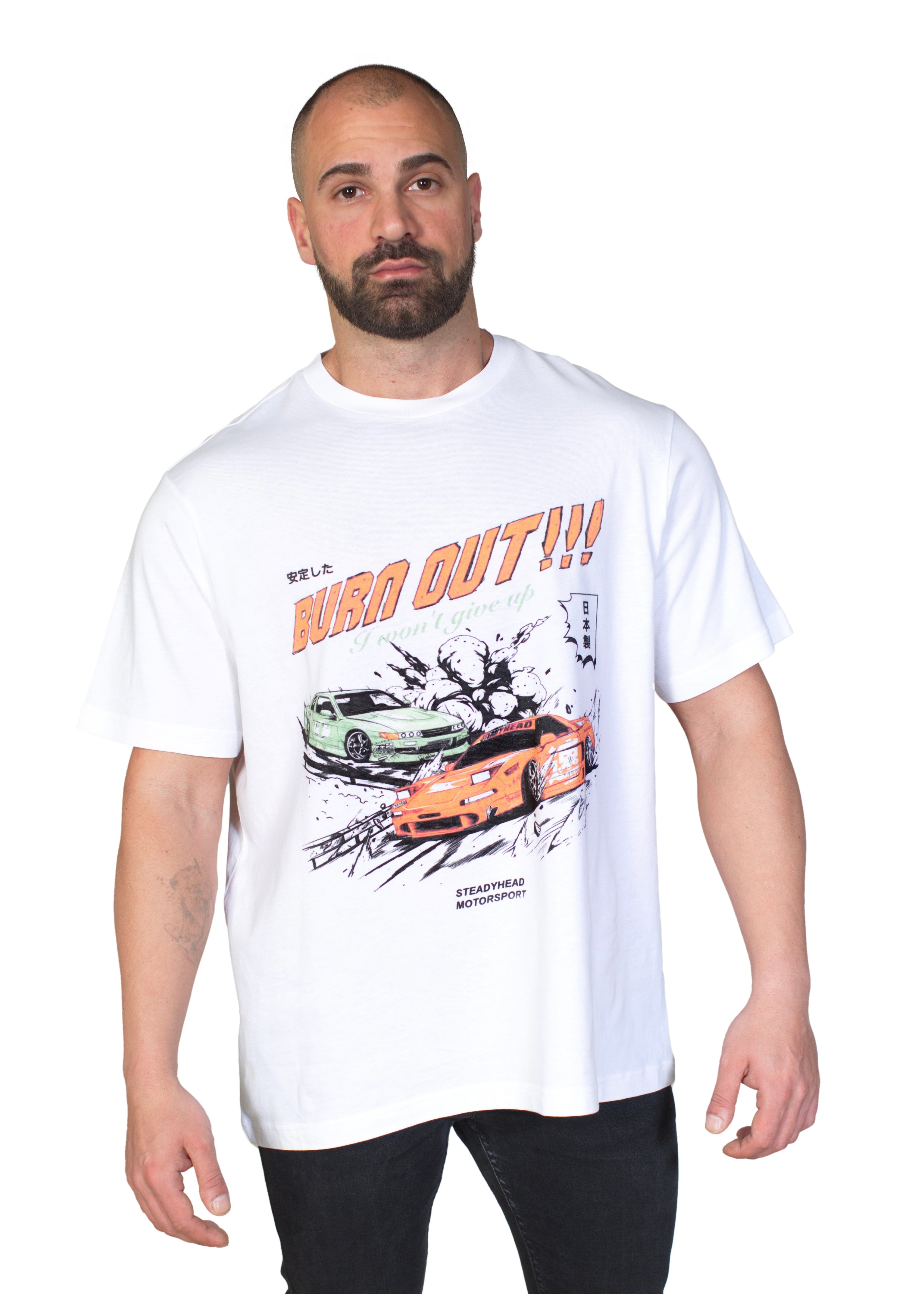 BURN OUT T-Shirt %100 Pamuk Dijital Baskılı