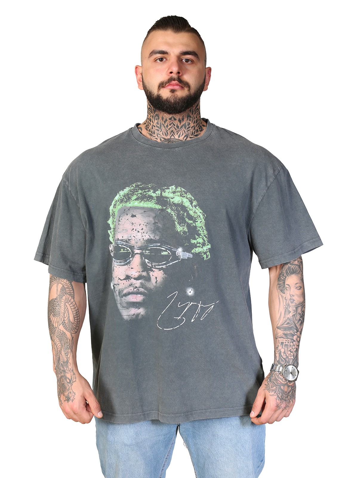 D. RODMAN Oversize T-Shirt %100 Pamuk Dijital Baskılı