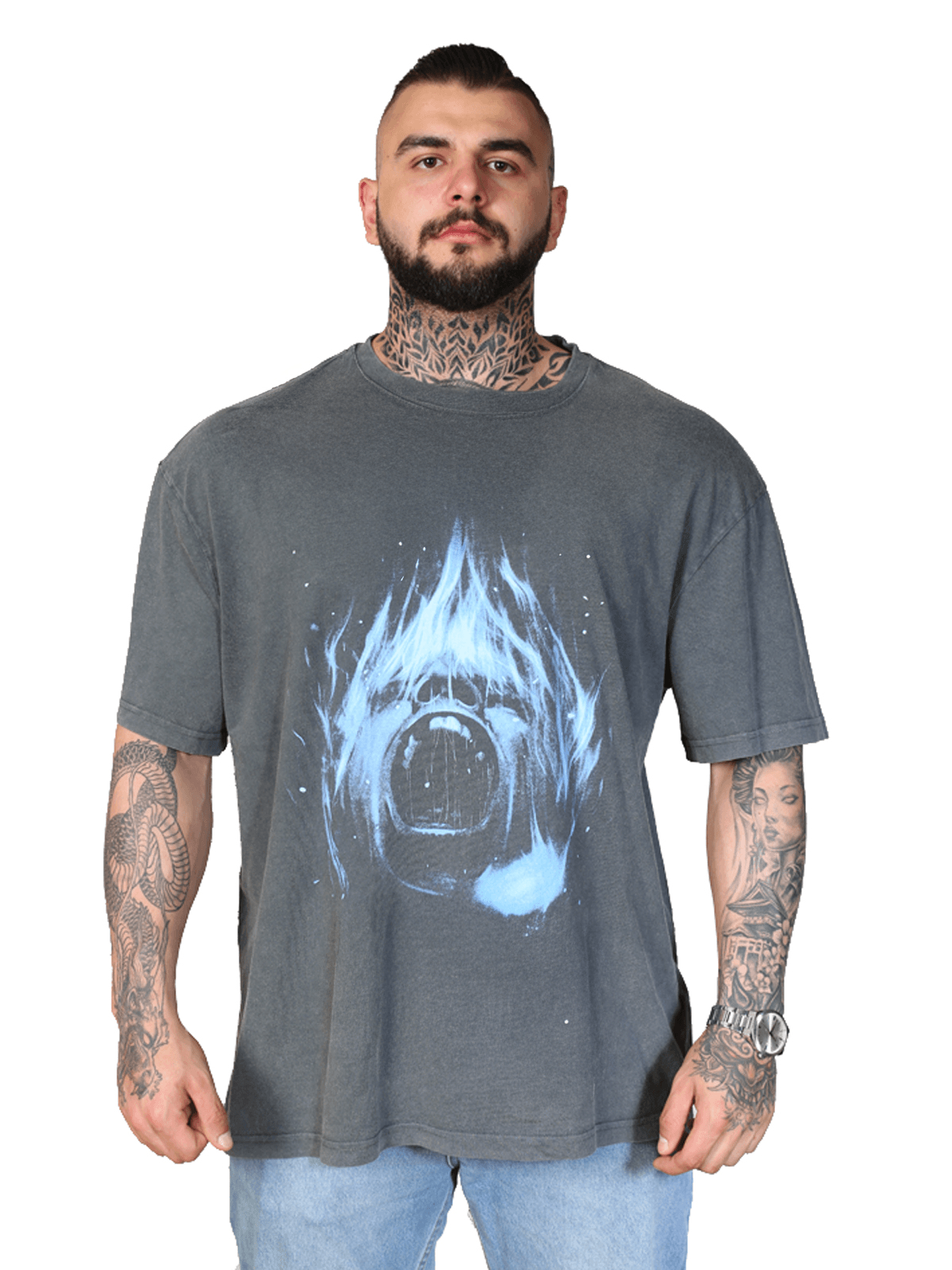 SCREAM Oversize T-Shirt %100 Pamuk Dijital Baskılı