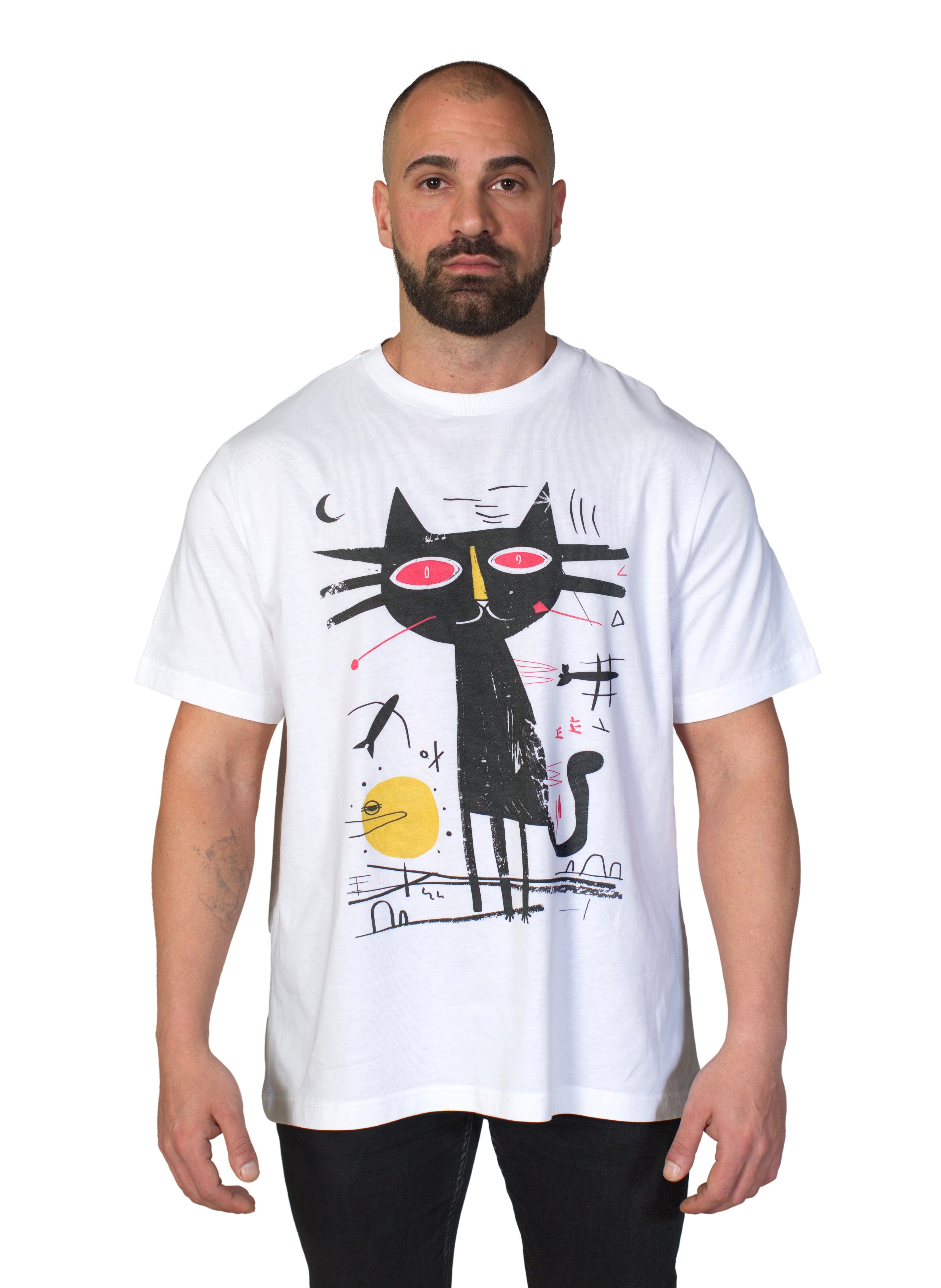 BLACK CAT T-Shirt %100 Pamuk Dijital Baskılı