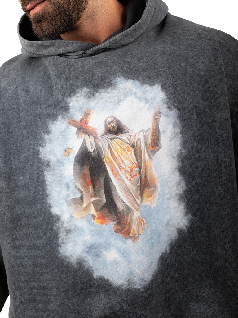 JESUS Oversize Sweatshirt %100 Pamuk Dijital Baskılı