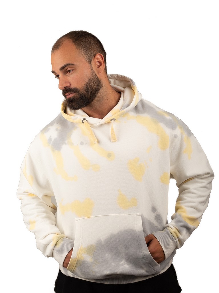 YELLOW GREY Oversize Sweatshirt %100 Pamuk