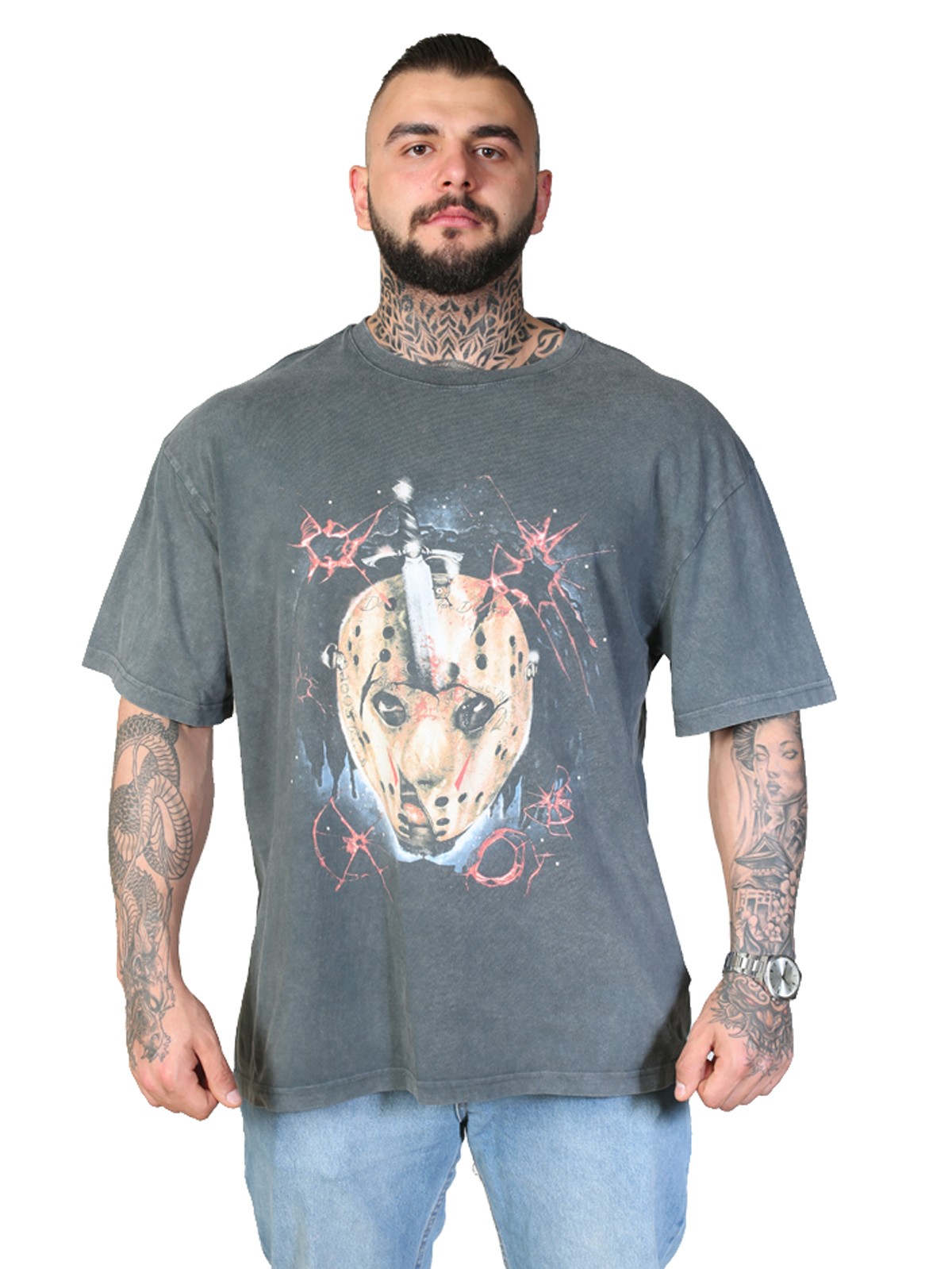 JASON Oversize T-Shirt %100 Pamuk Dijital Baskılı