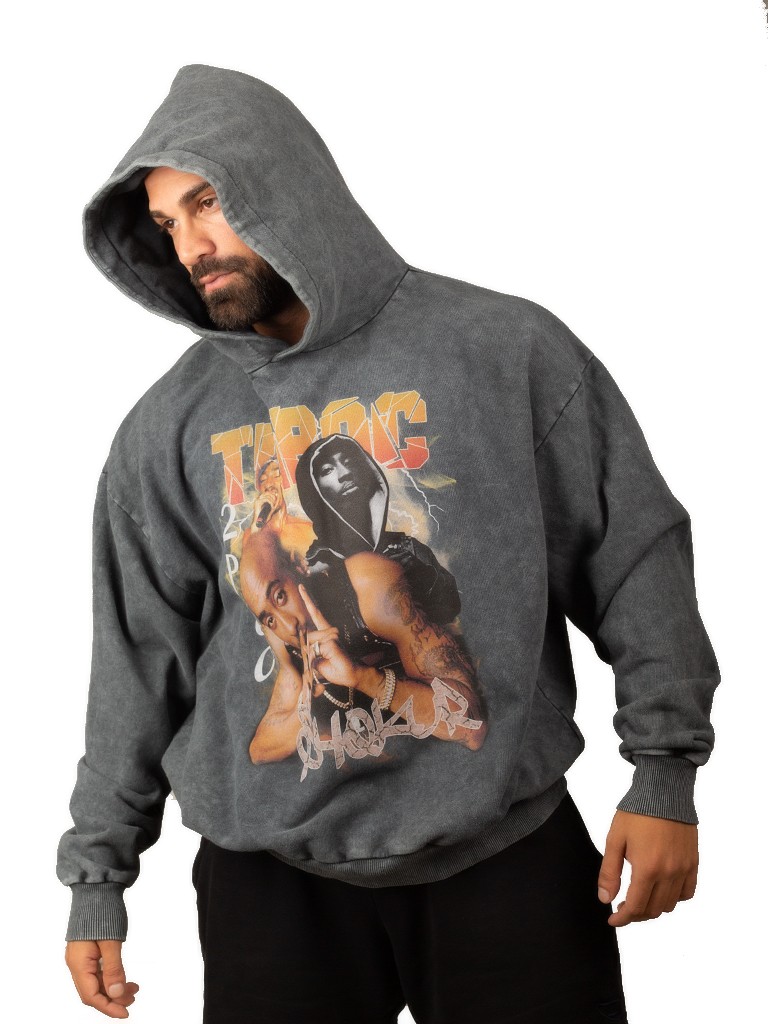 TUPAC Oversize Sweatshirt %100 Pamuk Dijital Baskılı