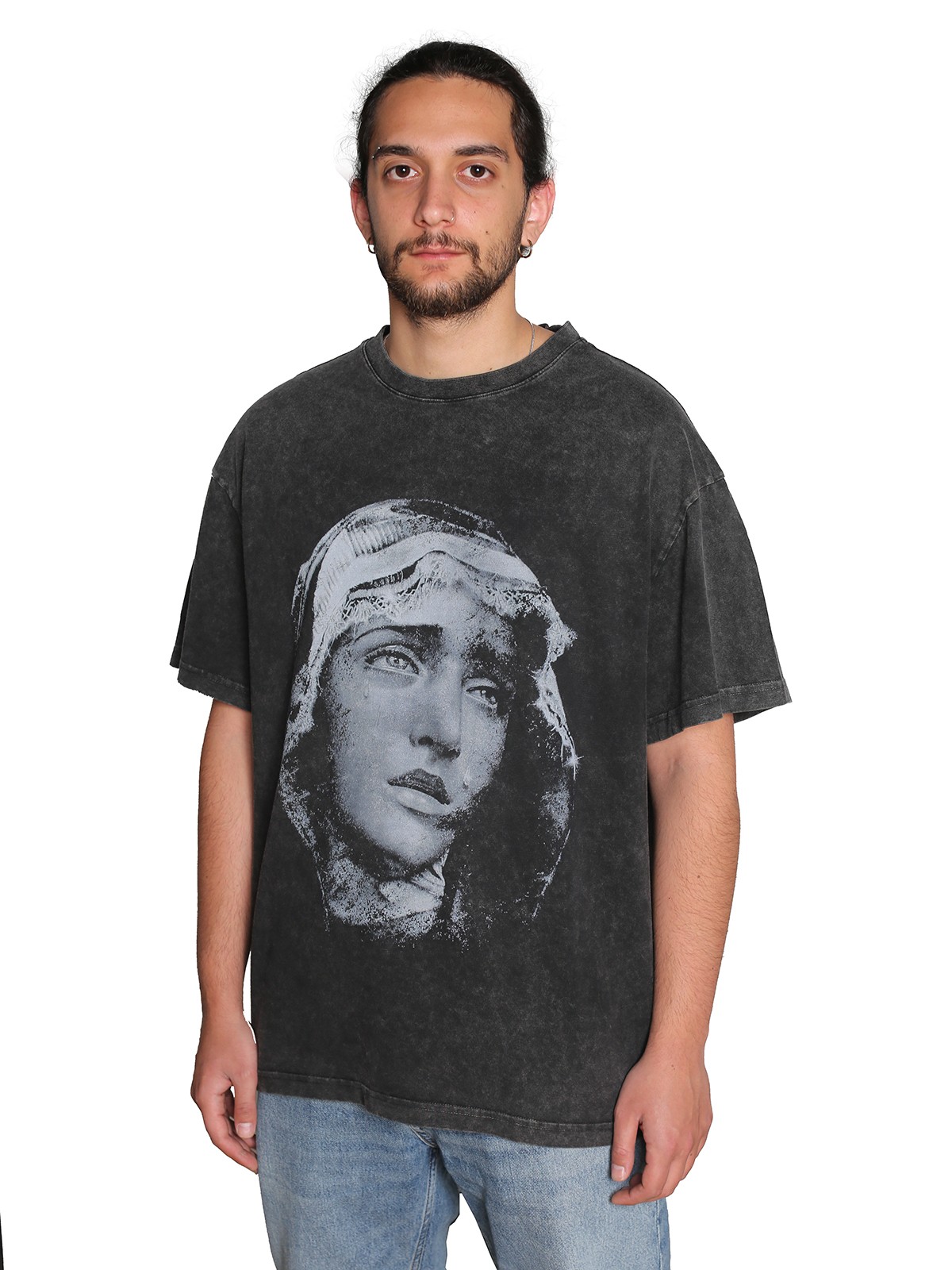 GRAY NUN Oversized T-Shirt 100% Cotton Digital Print