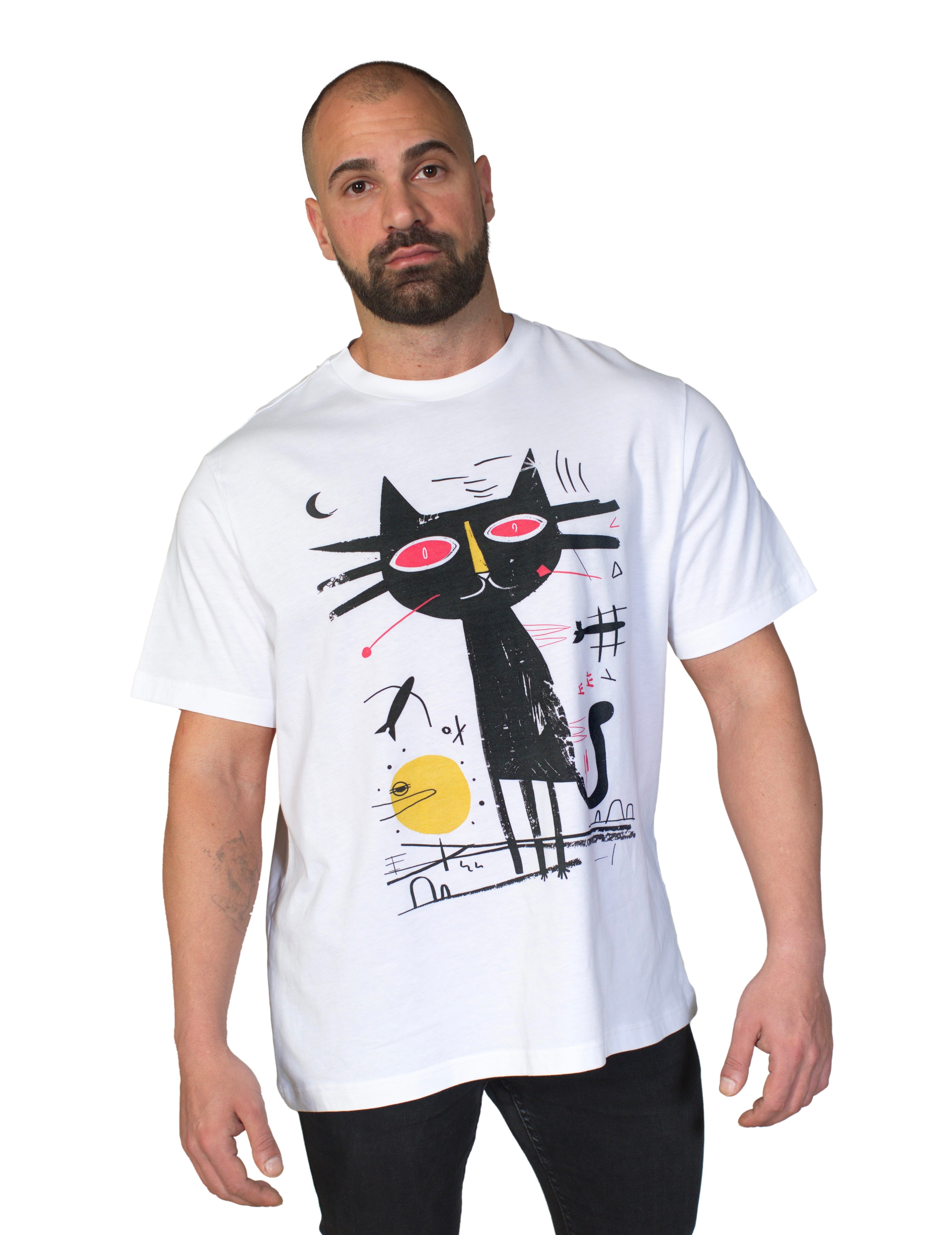 BLACK CAT T-Shirt %100 Pamuk Dijital Baskılı