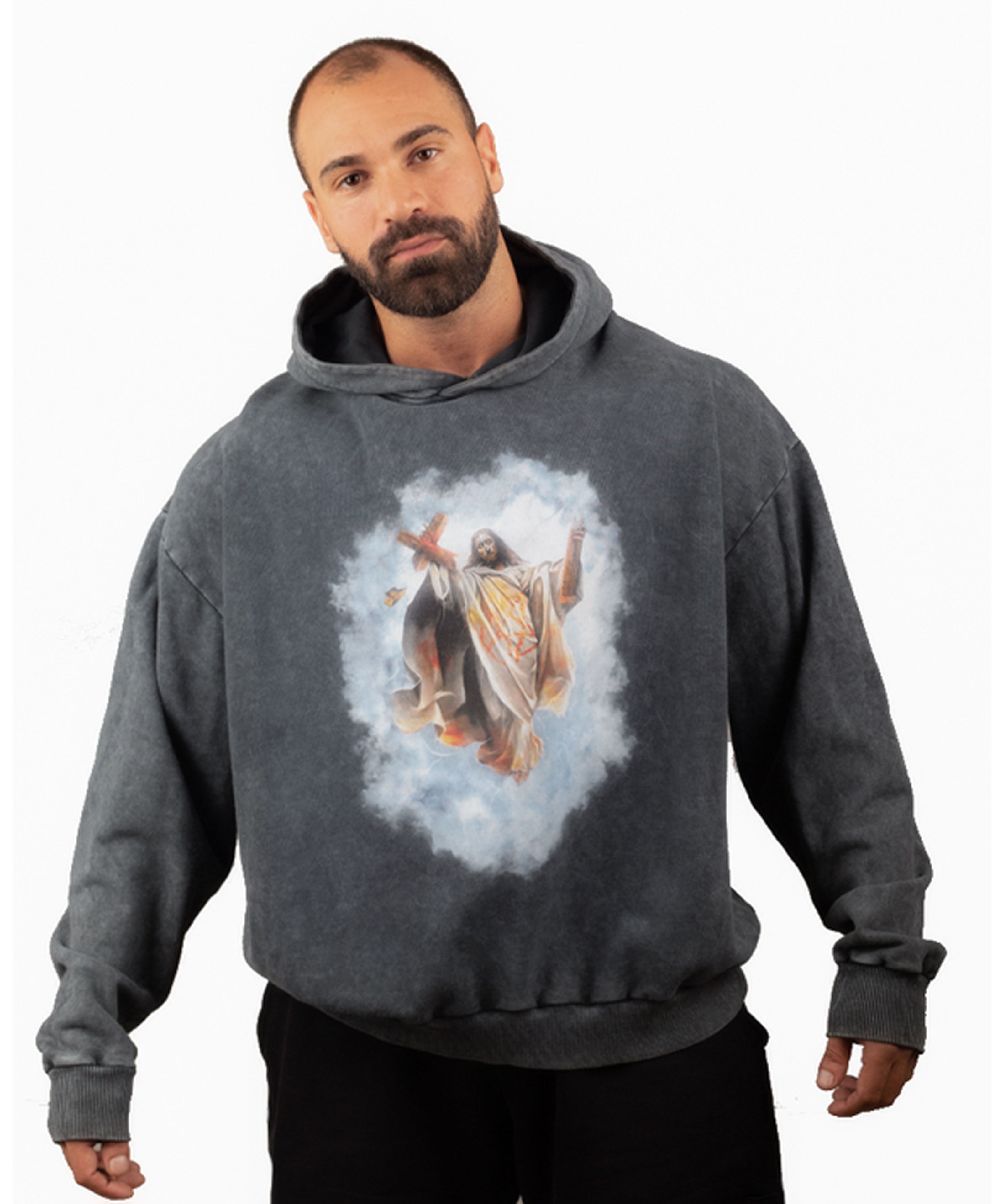 JESUS Oversize Sweatshirt %100 Pamuk Dijital Baskılı