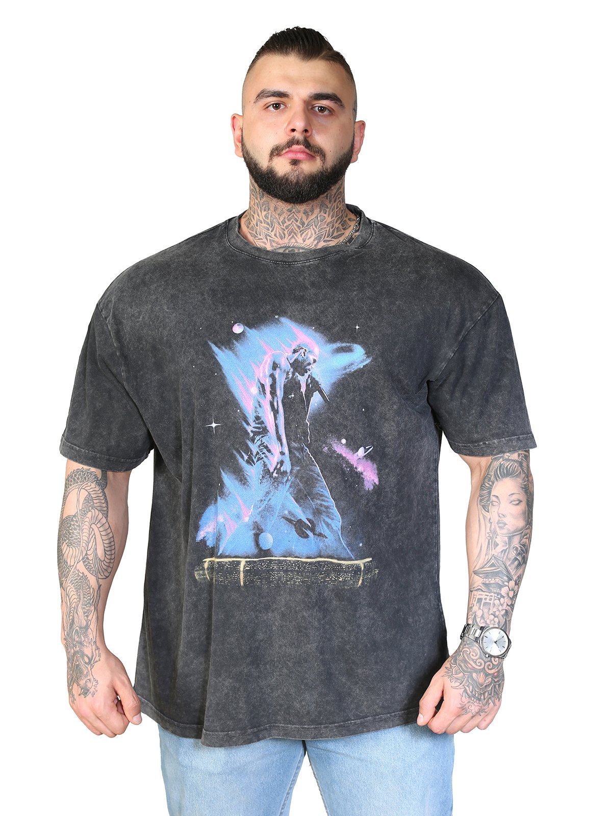 CHRIS BROWN Oversize T-Shirt %100 Pamuk Dijital Baskılı