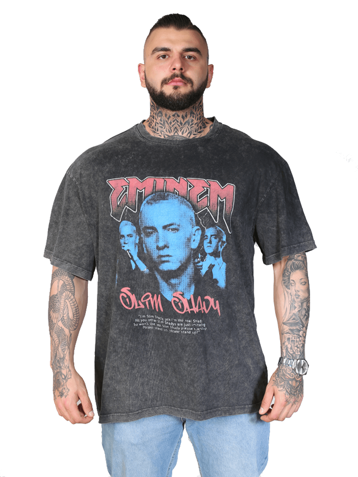 EMINEM Oversize T-Shirt %100 Pamuk Dijital Baskılı