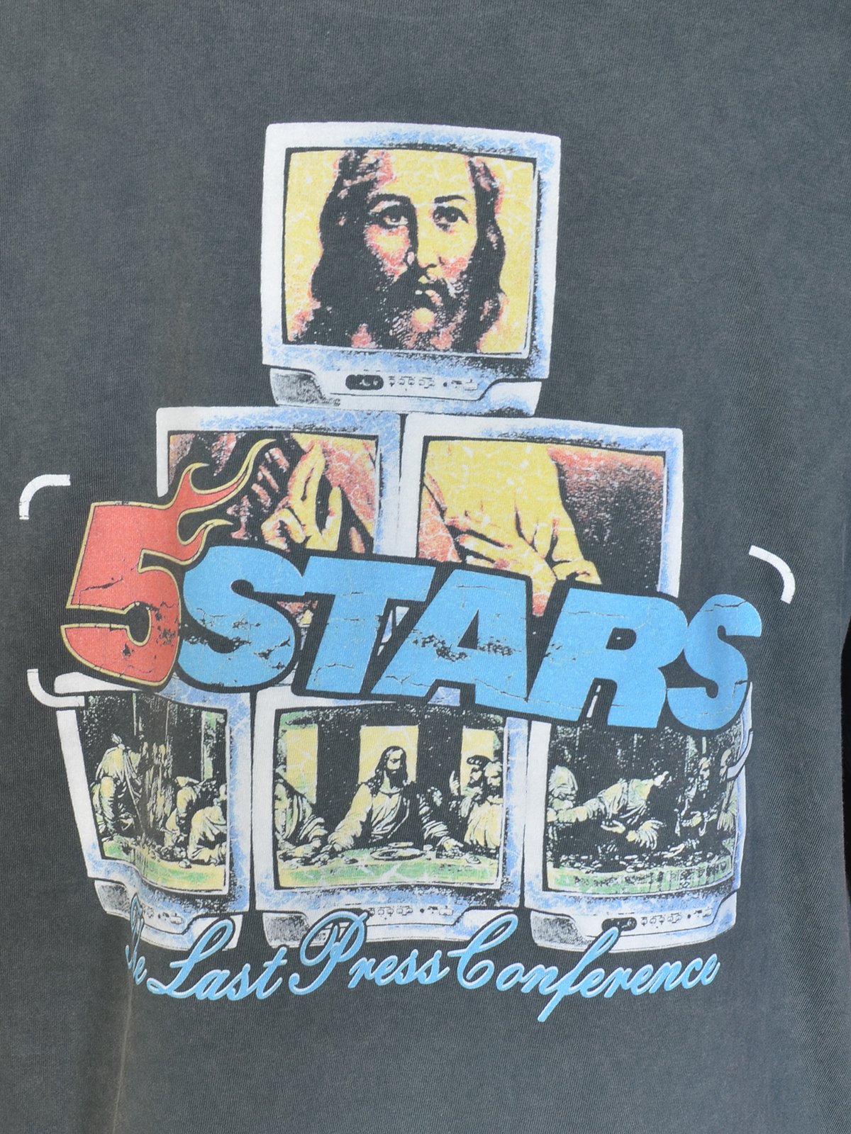 JESUS TV Oversize T-Shirt %100 Pamuk Dijital Baskılı