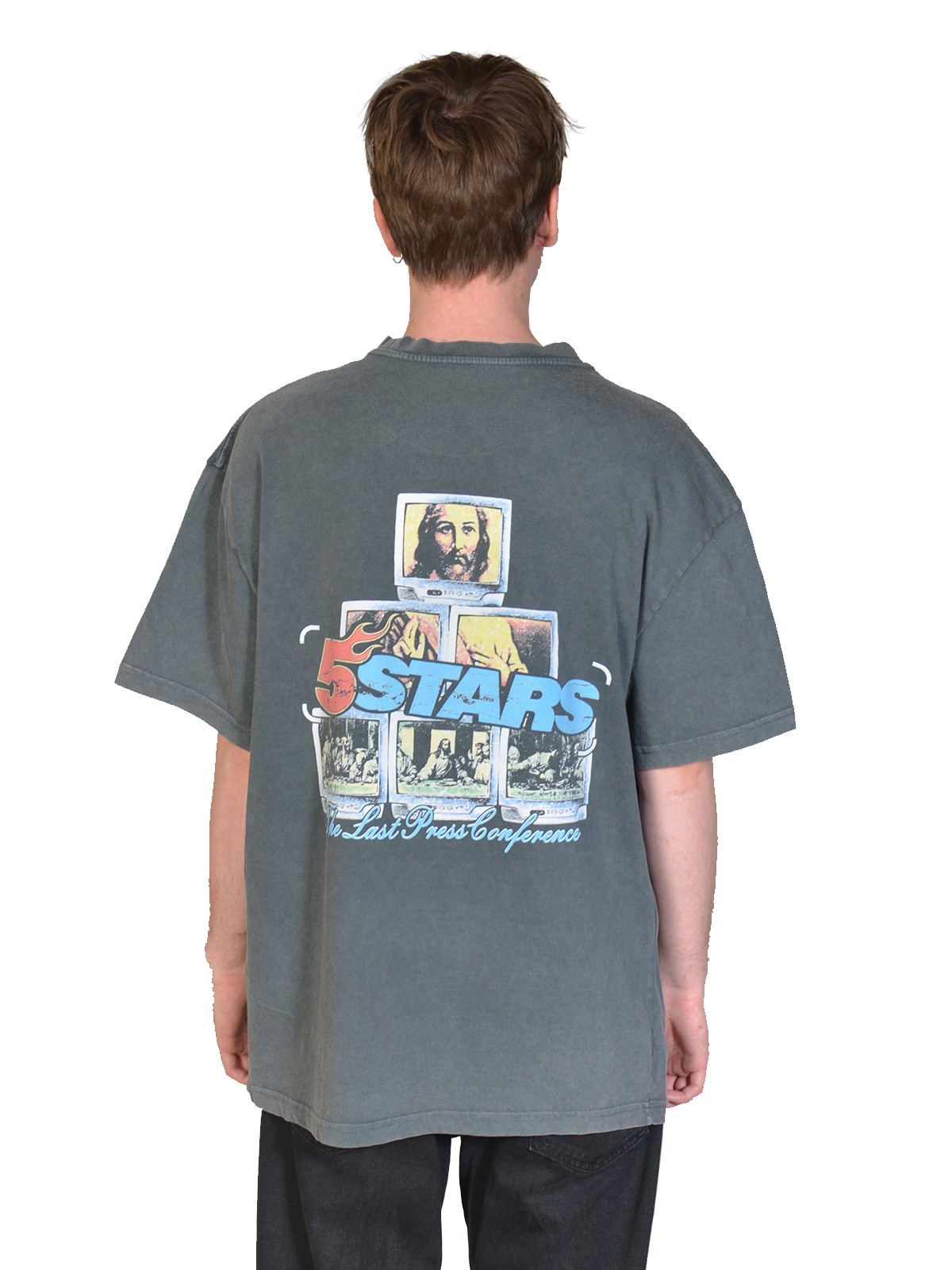 JESUS TV Oversize T-Shirt %100 Pamuk Dijital Baskılı