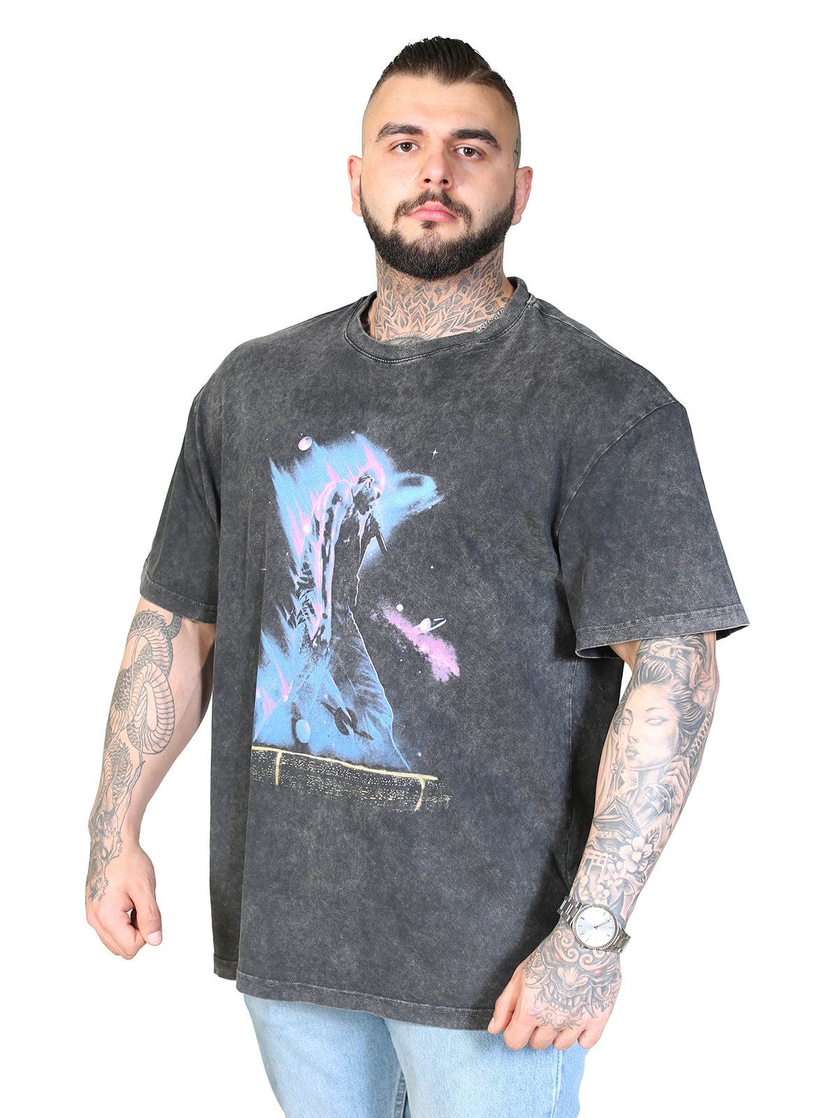 CHRIS BROWN Oversized T-Shirt 100% Cotton Digital Print