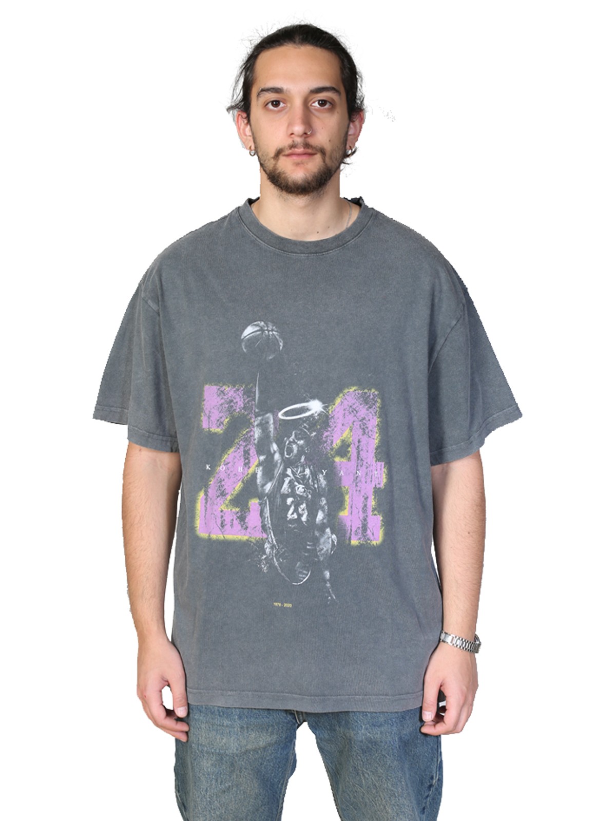 K. BRYANT Oversize T-Shirt %100 Pamuk Dijital Baskılı