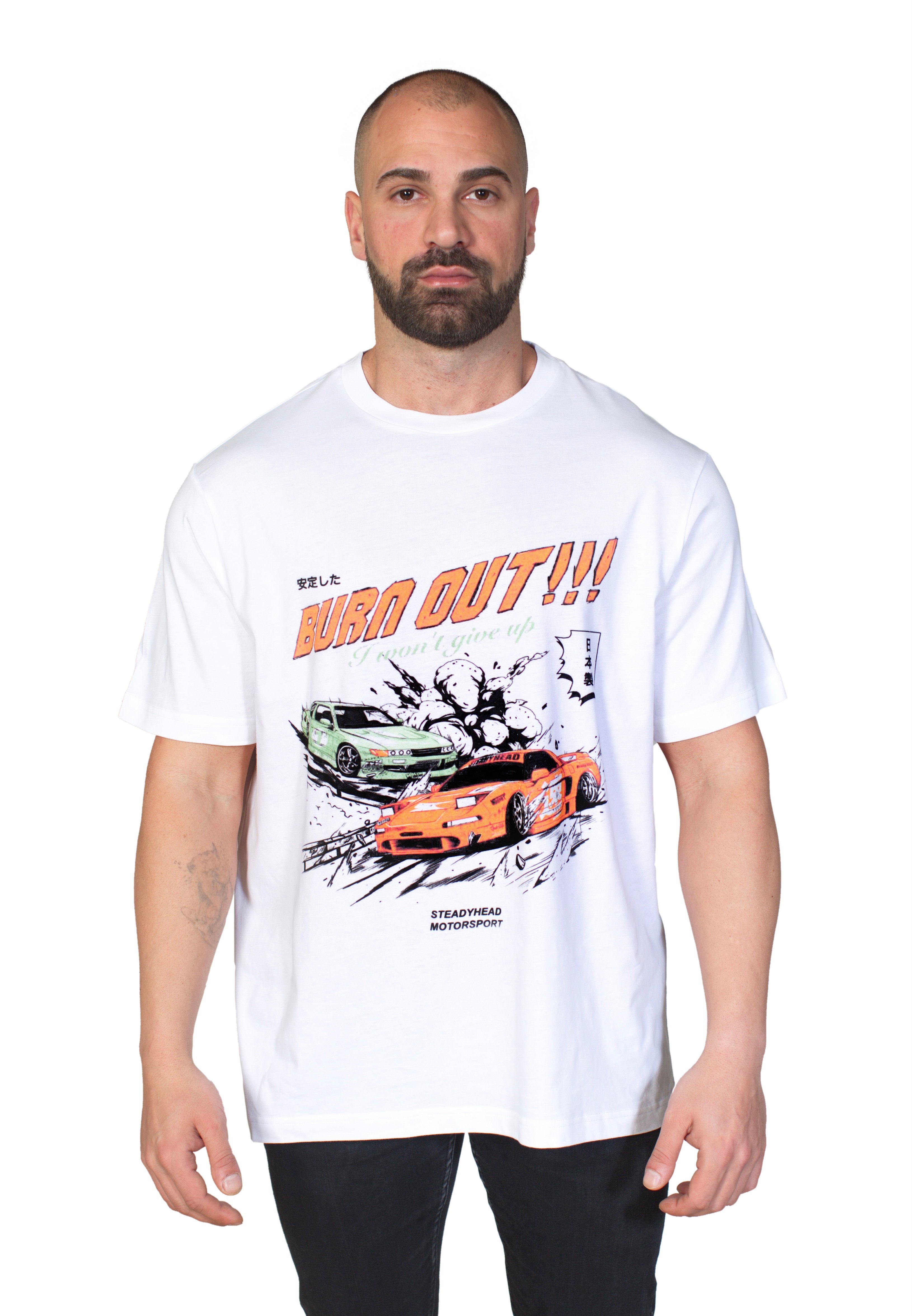 BURN OUT T-Shirt %100 Pamuk Dijital Baskılı