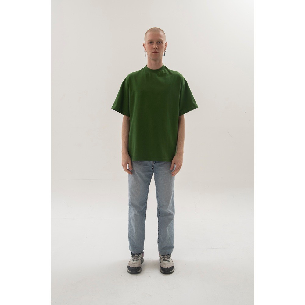 Yeşil Basic Oversize T-Shirt