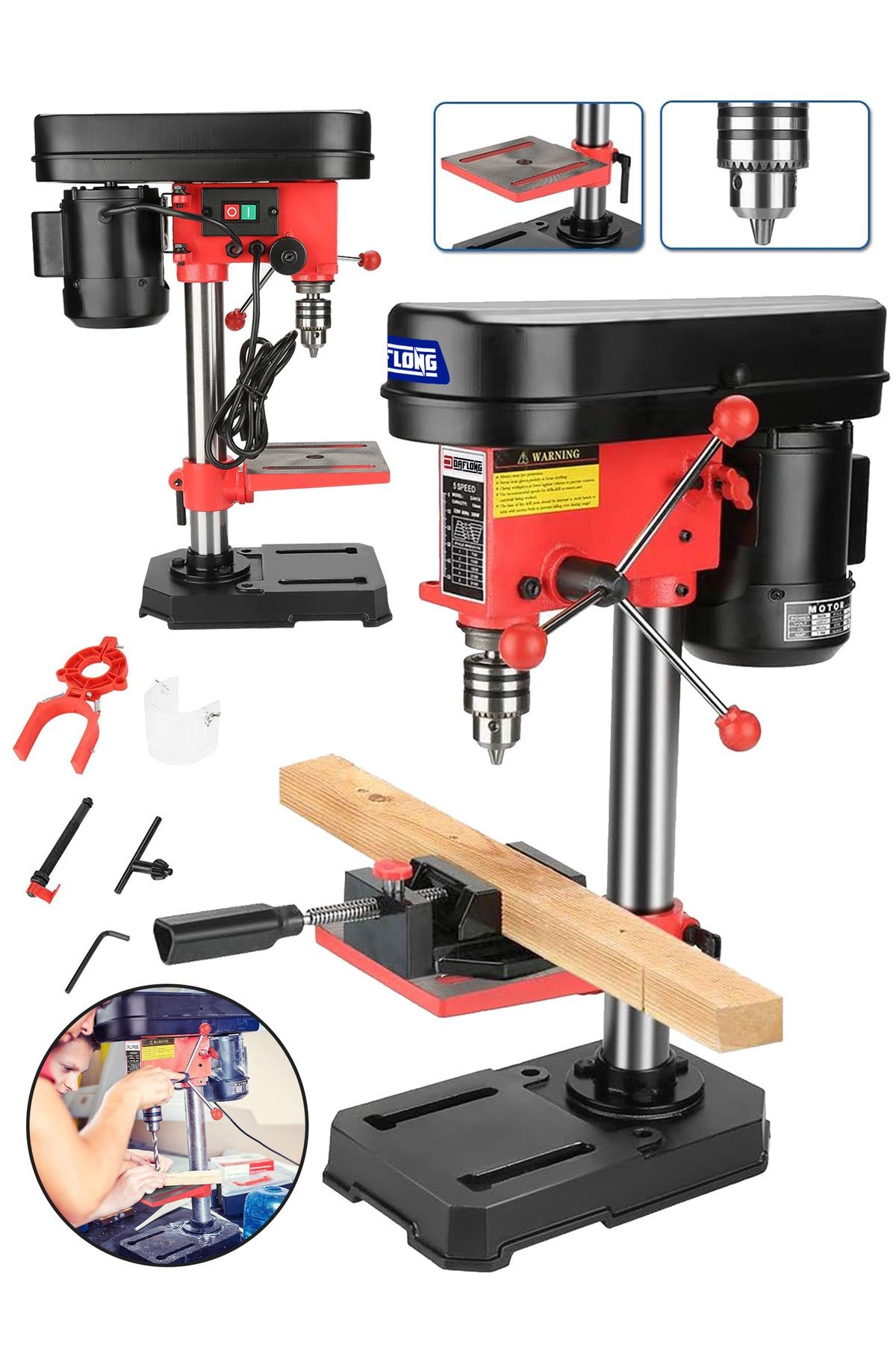 13 MM 500 W Bakır Sargı Seri Motor Sütunlu Matkap