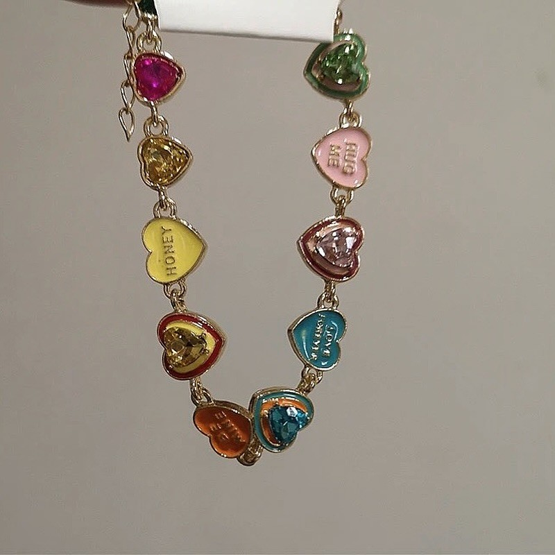 Colored gold bracelet
