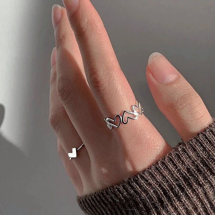 Heart ring set